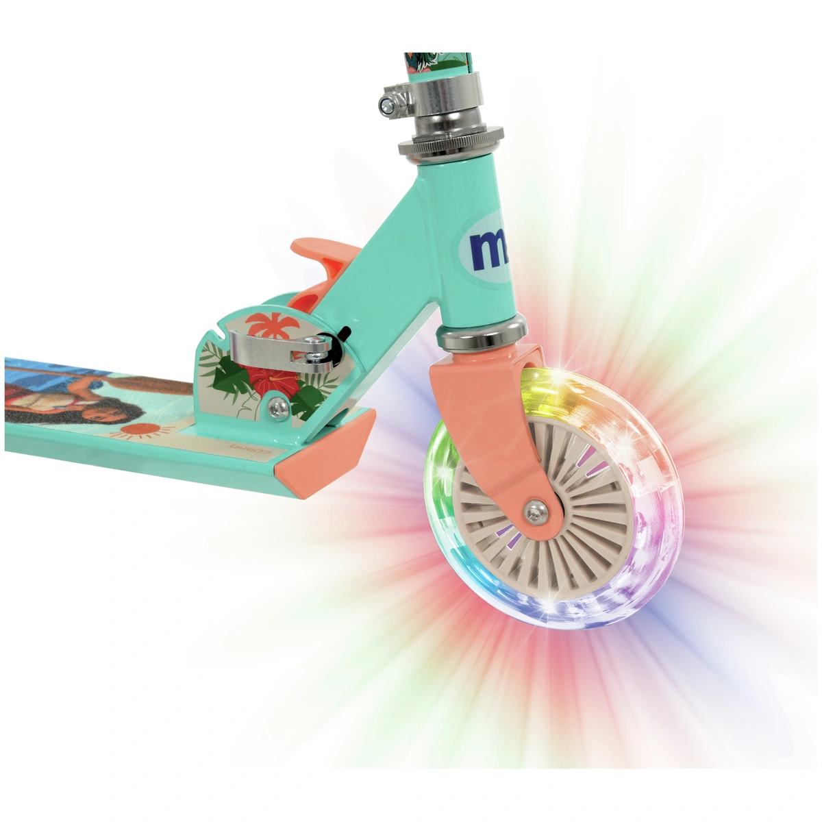 Disney Moana 2 Kids Folding Inline Lights Scooter