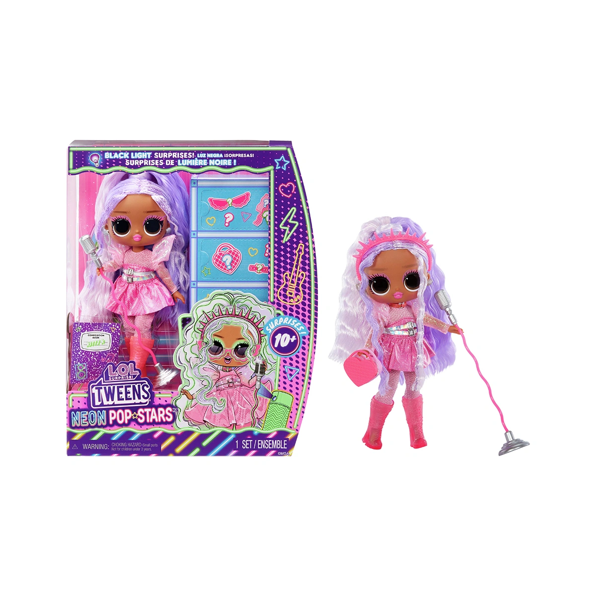 L.O.L. Surprise Tweens Neon Pop Stars Kitty K Fashion Doll