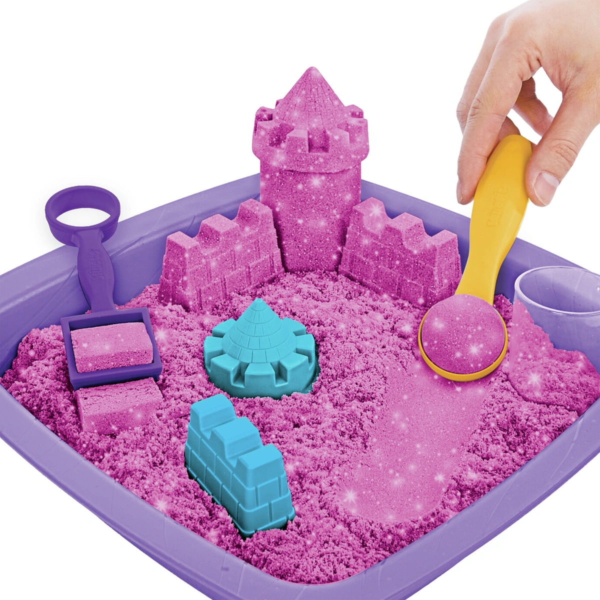 Kinetic Sand Shimmer Sparkle Sandcastle Set