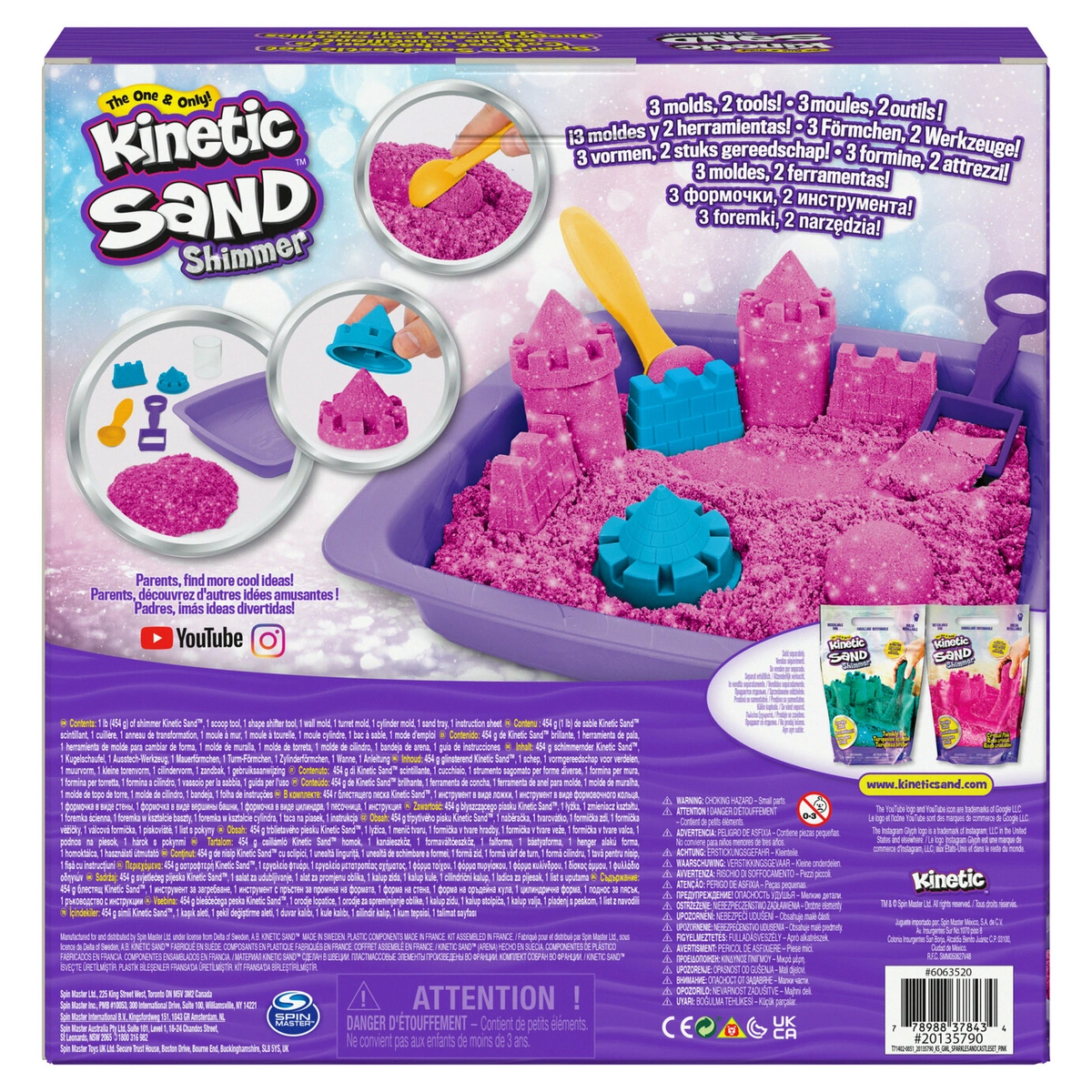 Kinetic Sand Shimmer Sparkle Sandcastle Set