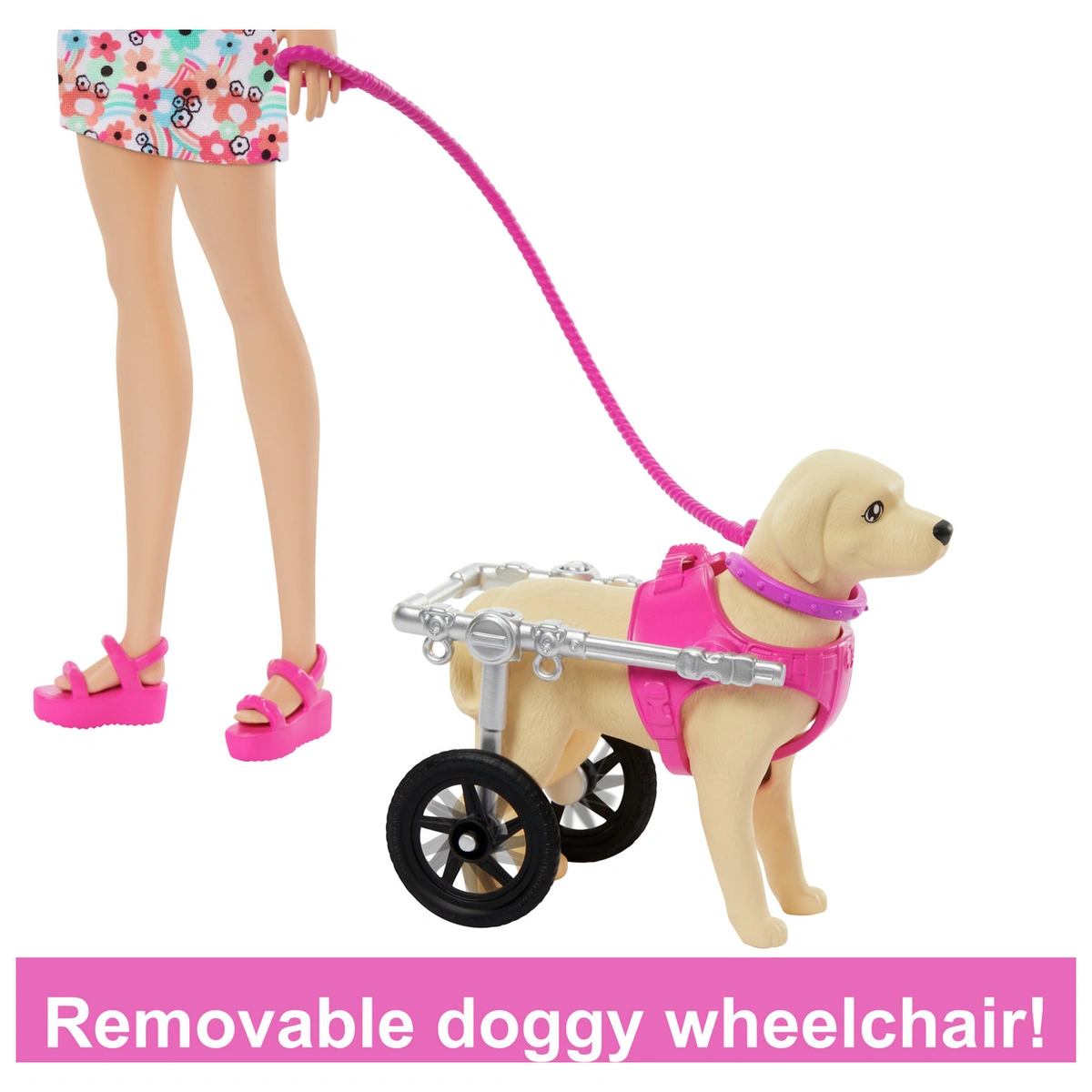 Barbie Walk & Wheel Doll and Wheelchair Puppy Playset