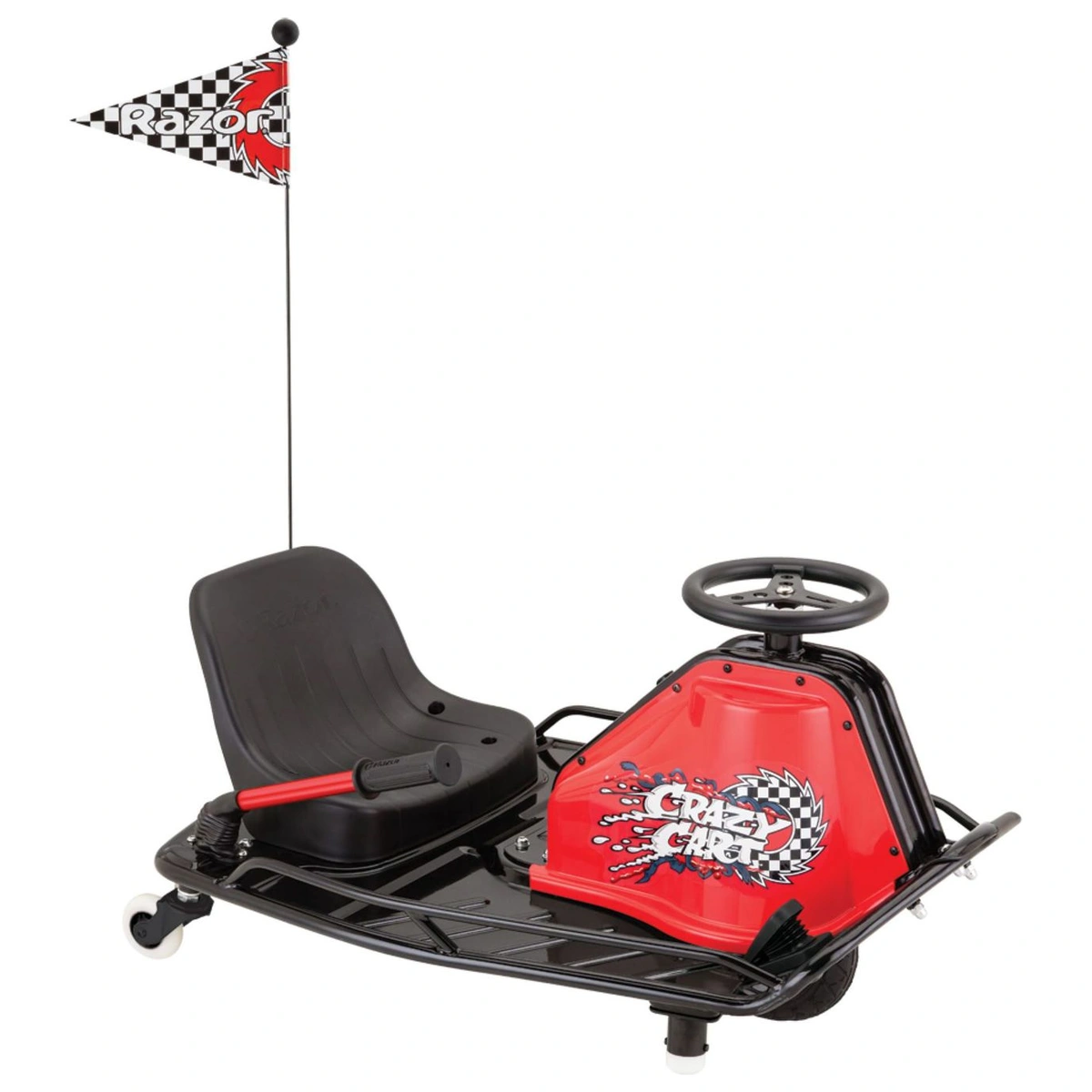 Razor Crazy Cart Electric Go Kart Ride On - Red & Black