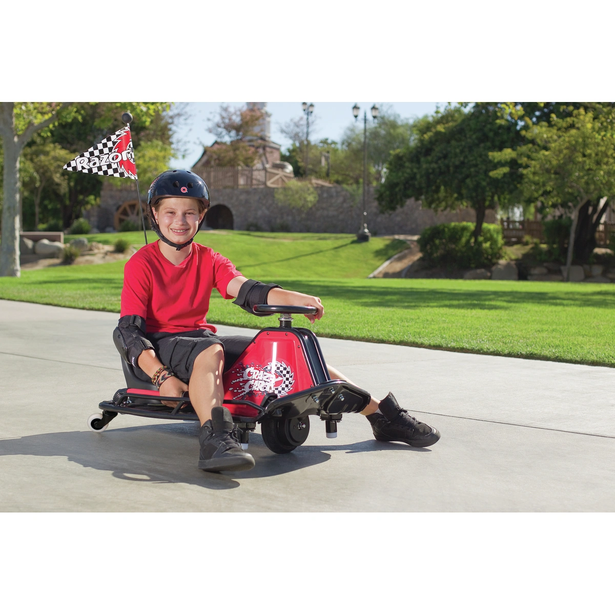 Razor Crazy Cart Electric Go Kart Ride On - Red & Black