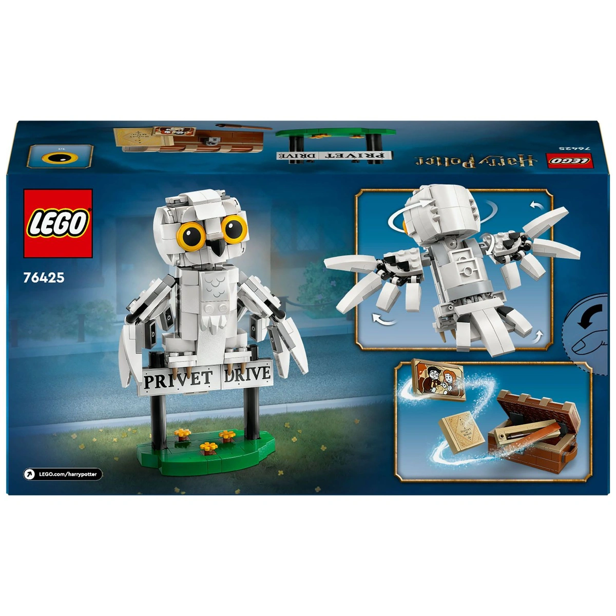 LEGO Harry Potter Hedwig at 4 Privet Drive Toy Owl Set 76425