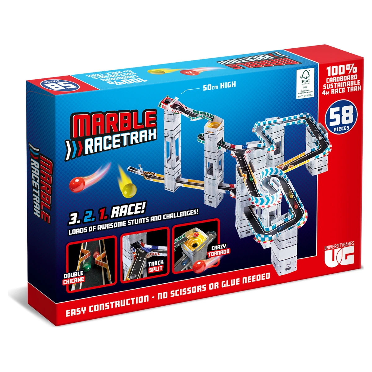 Marble Race Trax - Make Your Own Race Track 58 pcs 3D Puzzle