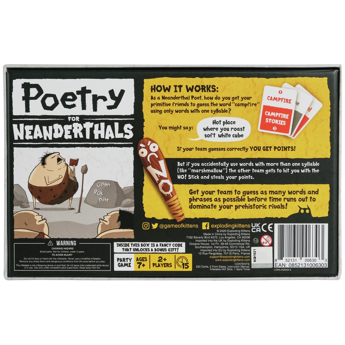 Poetry For Neanderthals Card Game