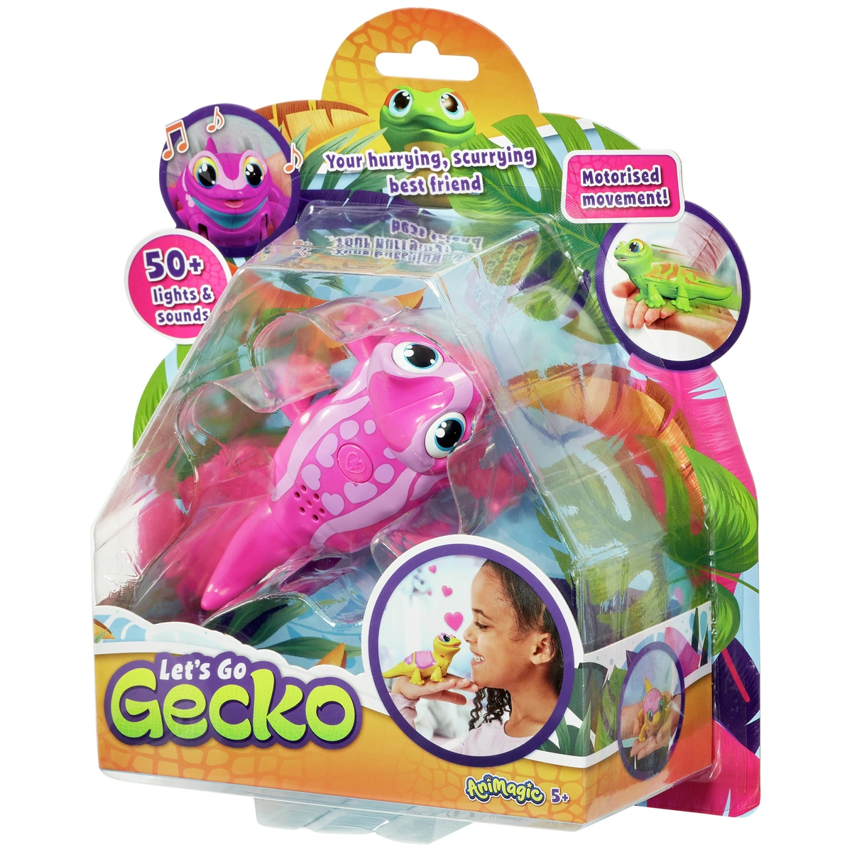Animagic Let's Go Gecko - Pink
