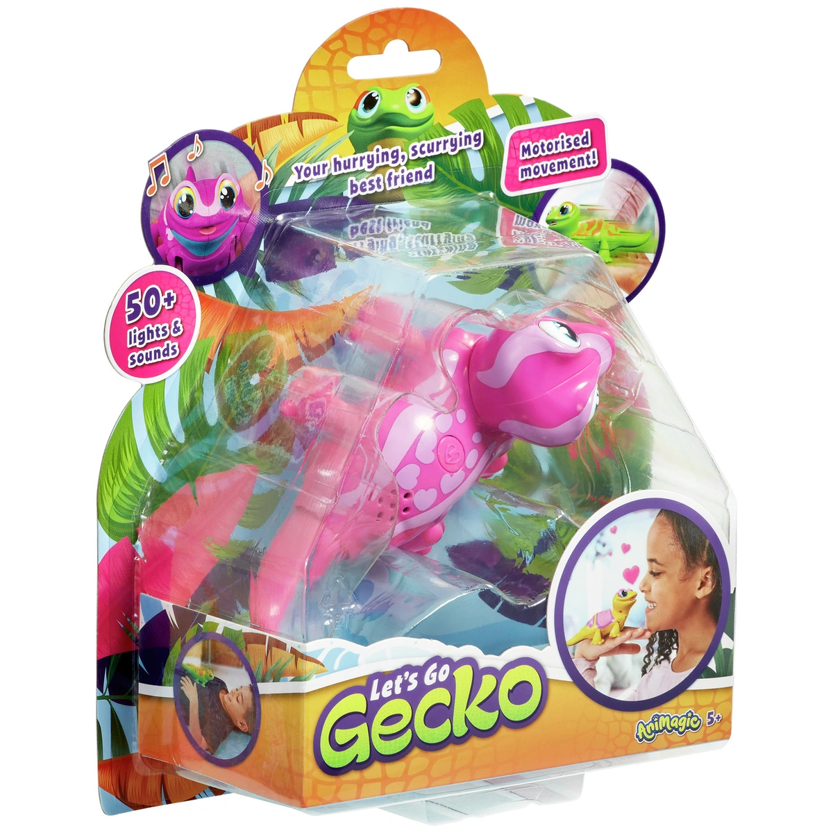 Animagic Let's Go Gecko - Pink