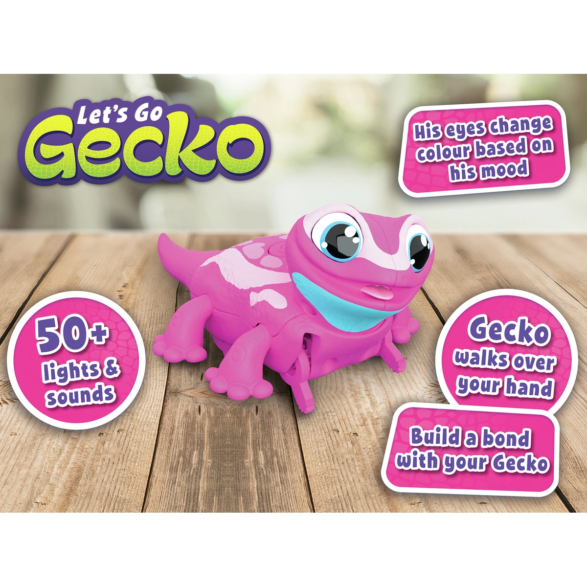 Animagic Let's Go Gecko - Pink