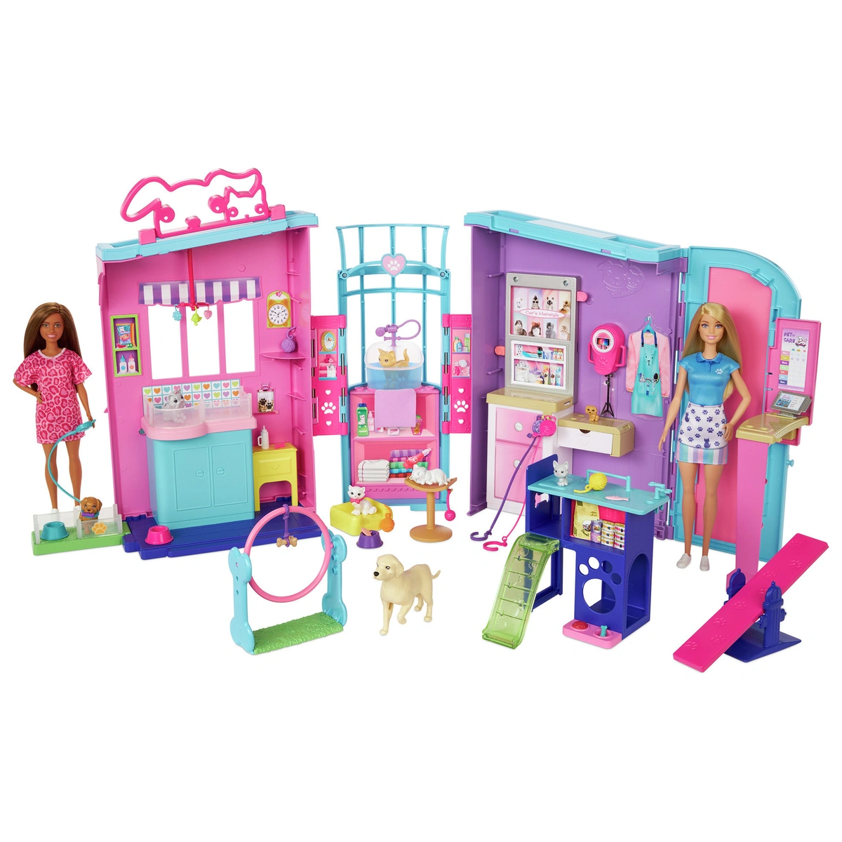 Barbie Pet Daycare Animal Playset with Dolls and Accessories