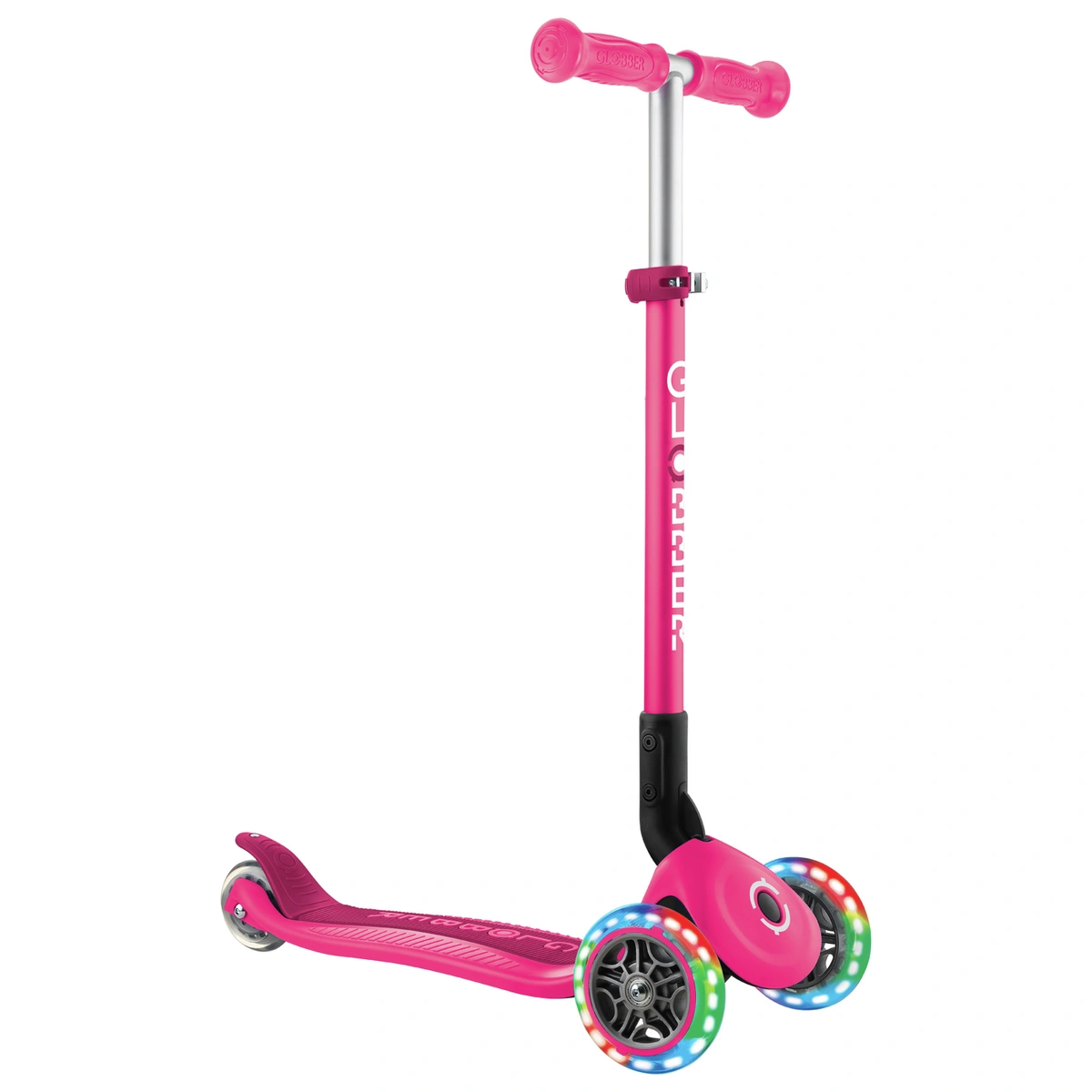 Globber Expert Foldable 3 Wheel Scooter - Pink