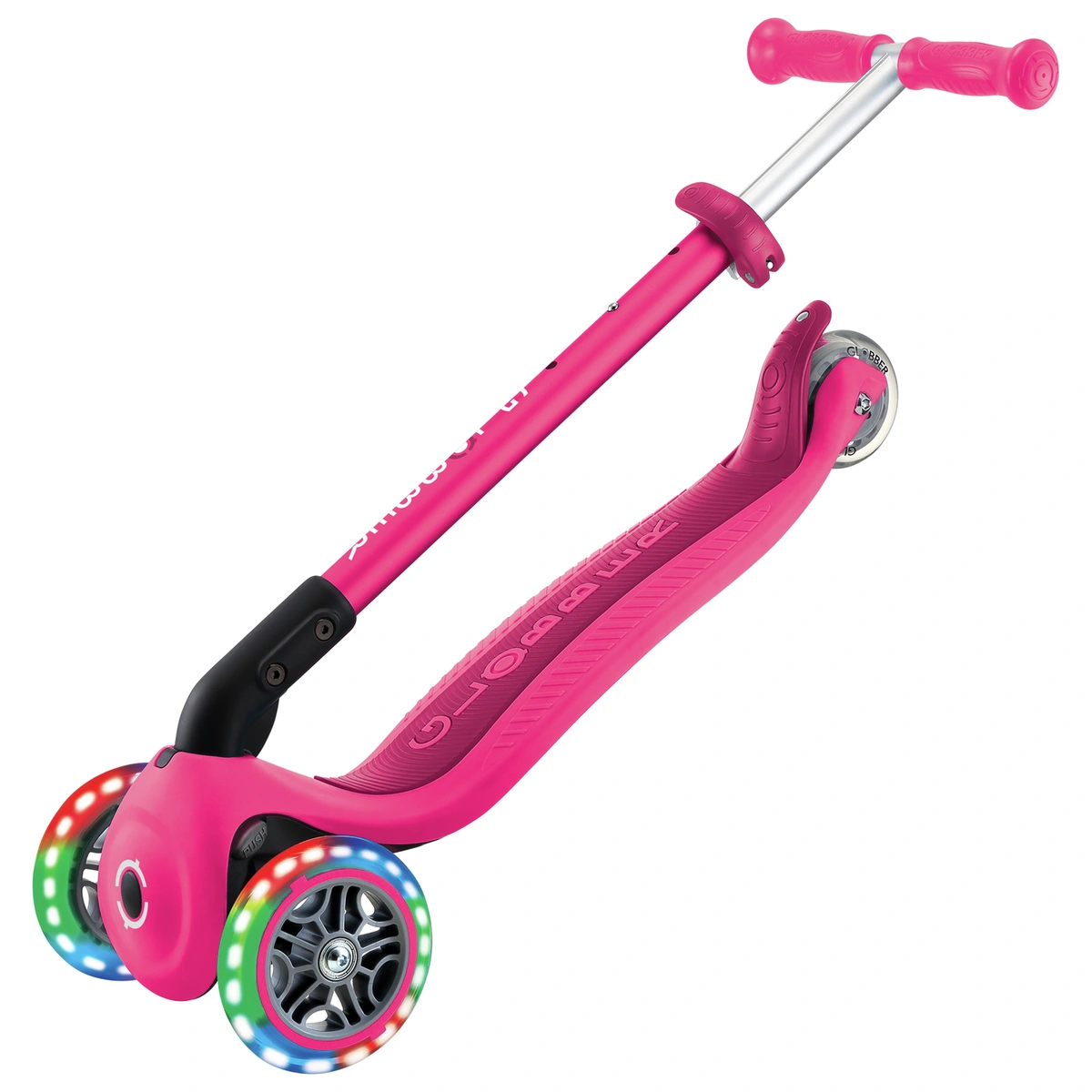 Globber Expert Foldable 3 Wheel Scooter - Pink
