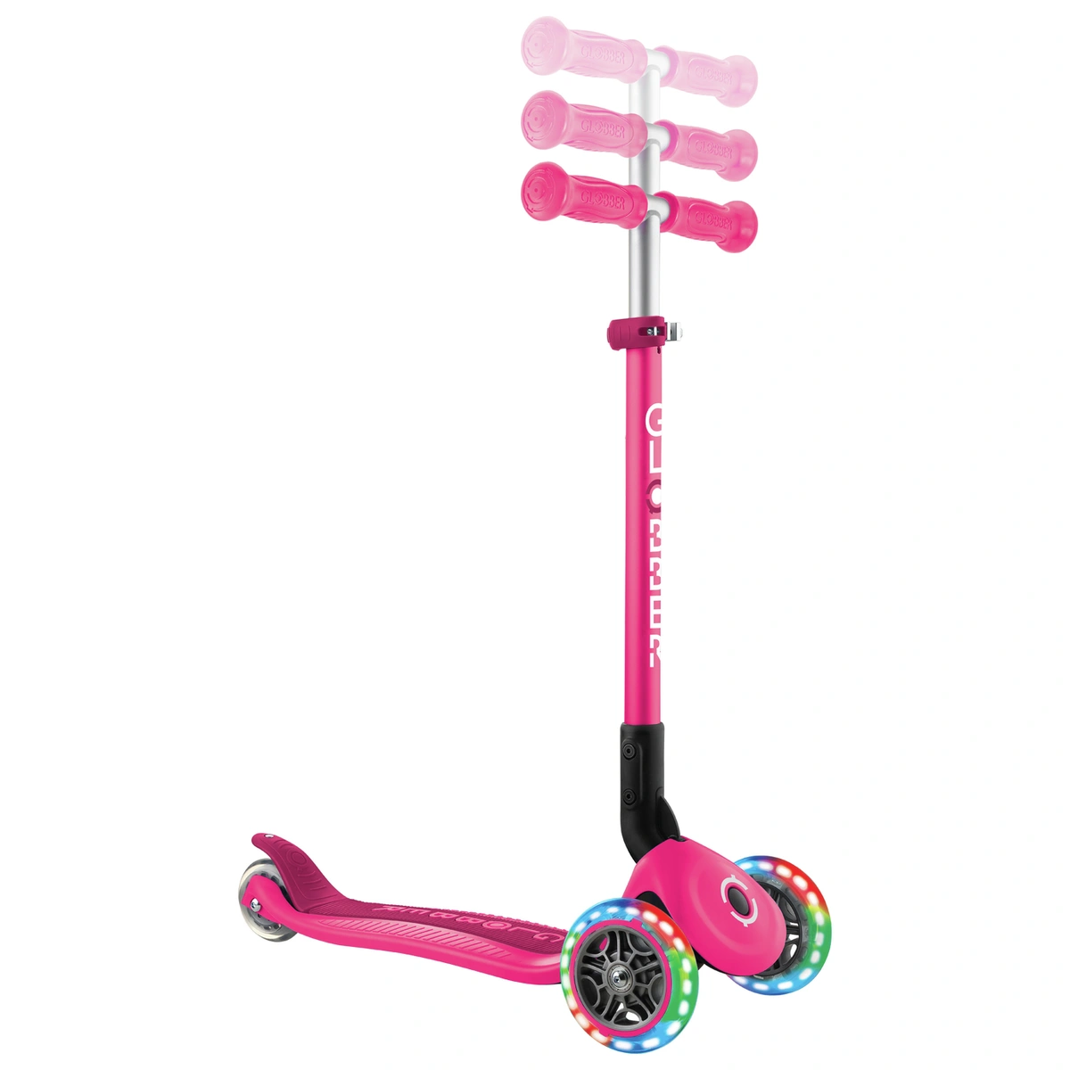 Globber Expert Foldable 3 Wheel Scooter - Pink