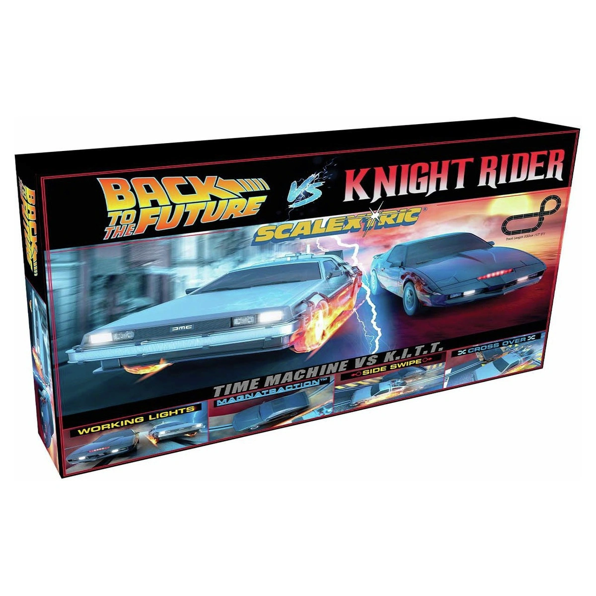Scalextric 1980s TV  Back to the Future vs Knight -Rider Set