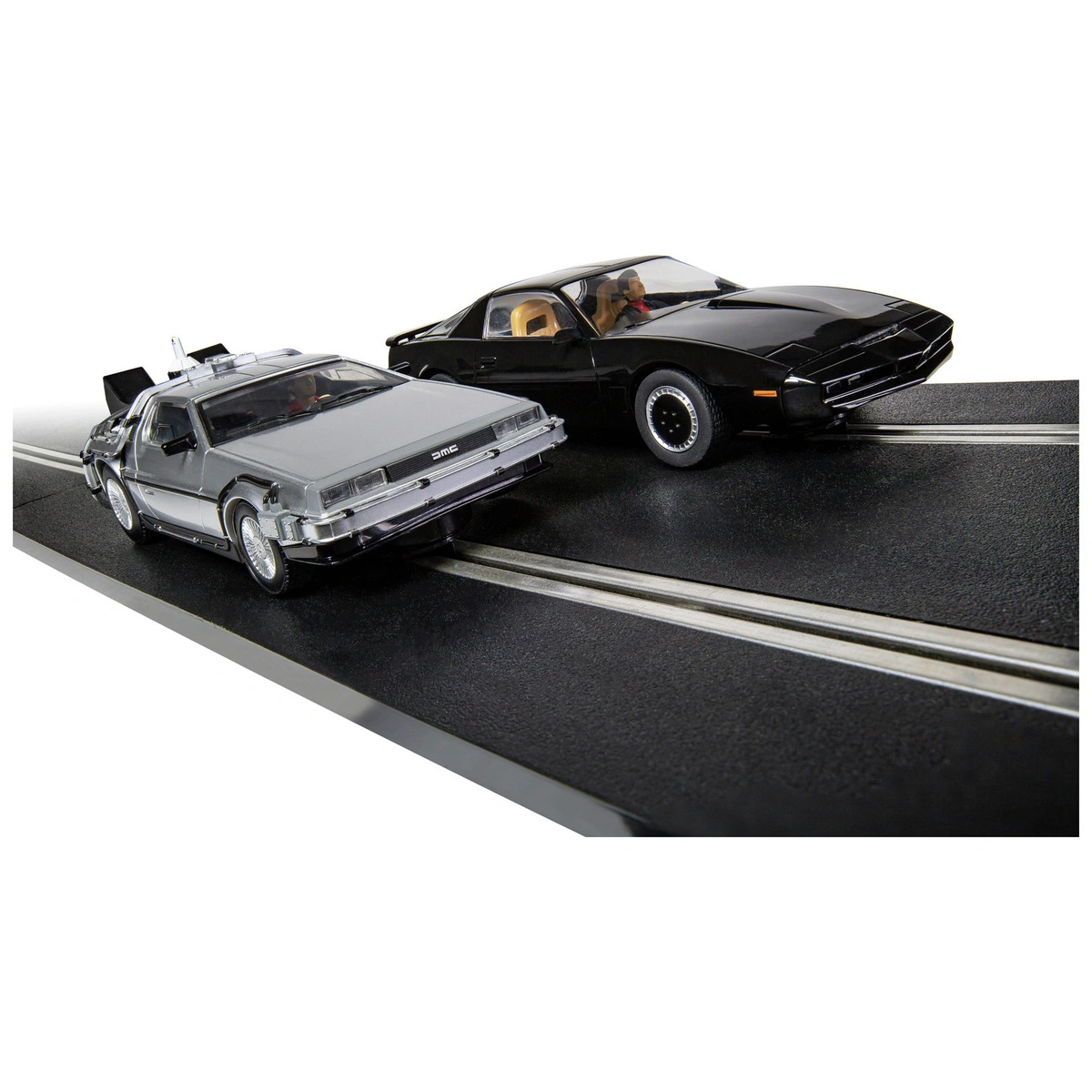 Scalextric 1980s TV  Back to the Future vs Knight -Rider Set