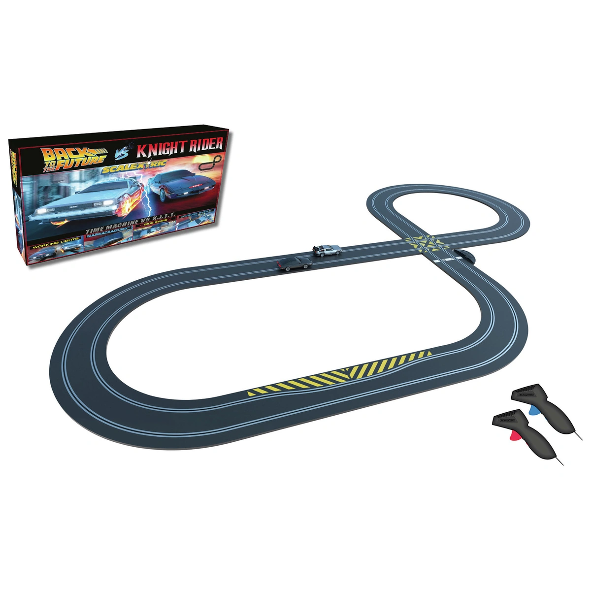 Scalextric 1980s TV  Back to the Future vs Knight -Rider Set