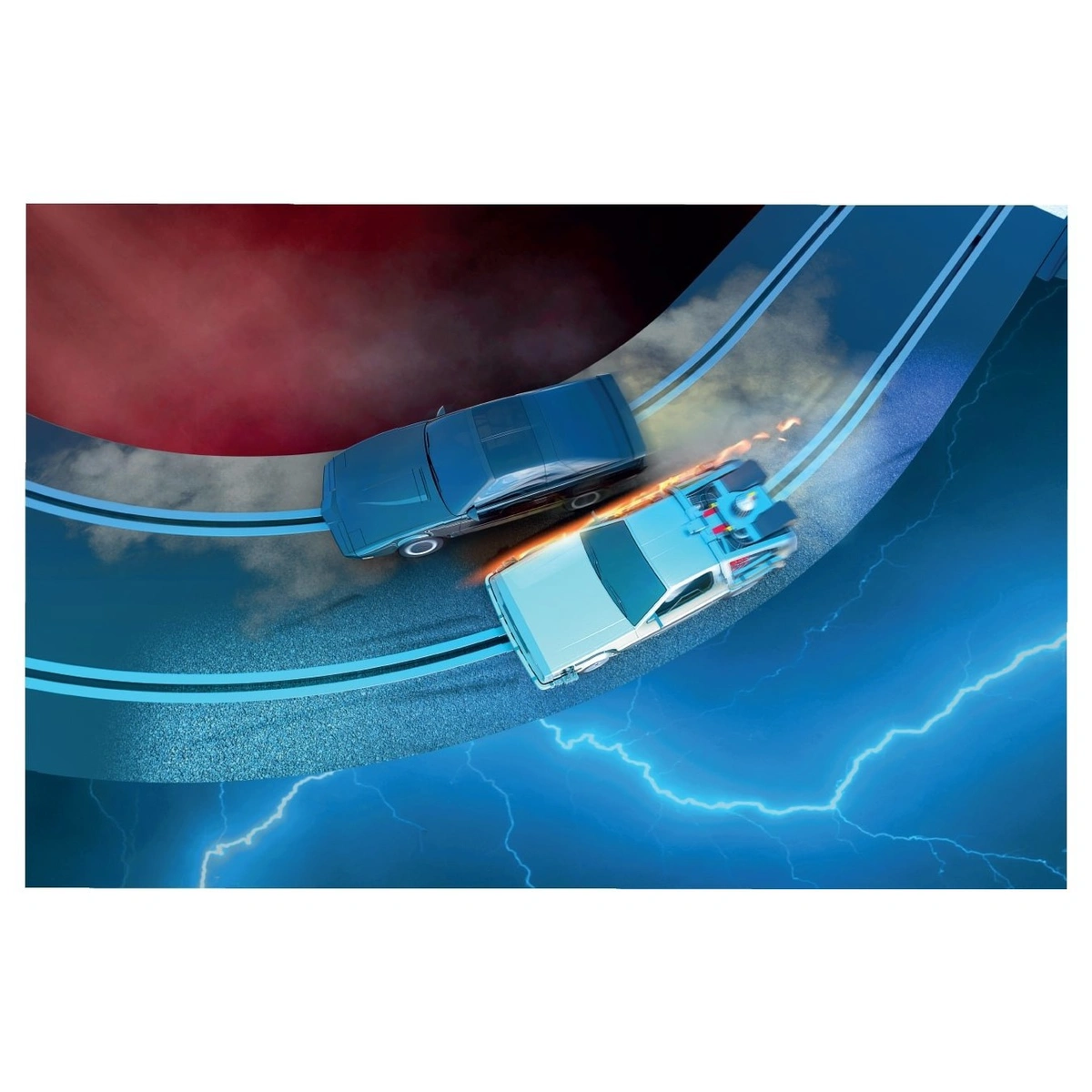 Scalextric 1980s TV  Back to the Future vs Knight -Rider Set