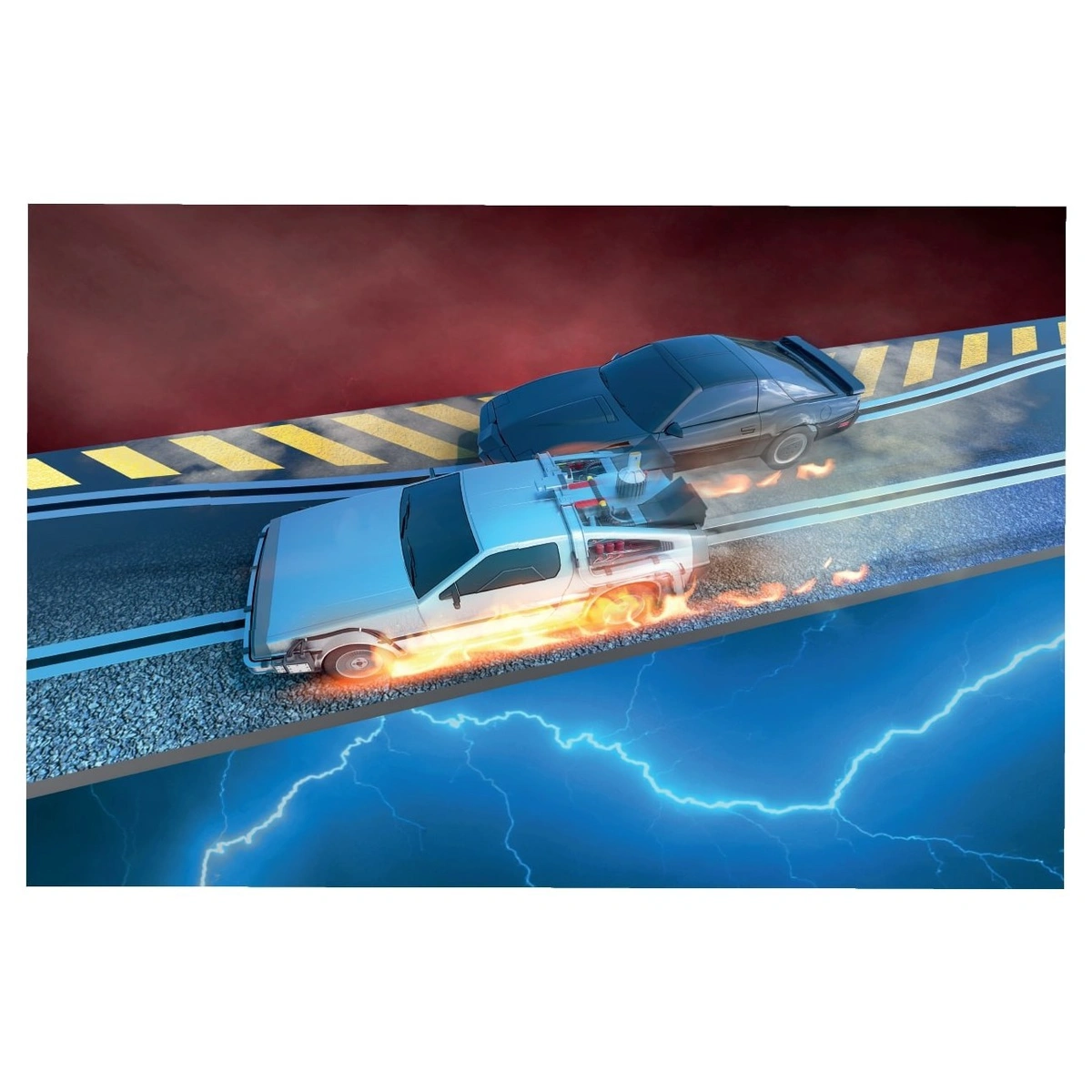 Scalextric 1980s TV  Back to the Future vs Knight -Rider Set