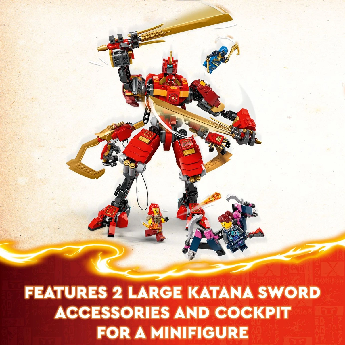 LEGO NINJAGO Kai's Ninja Climber Mech Action Figure 71812