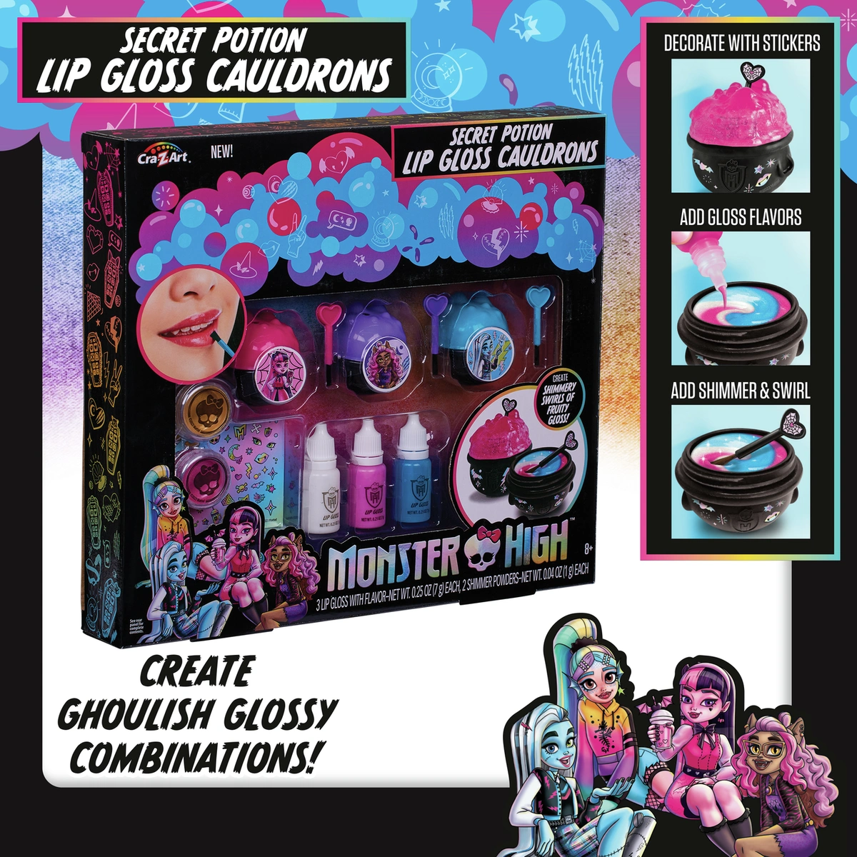 Monster High Secret Potion Lip Gloss Cauldrons