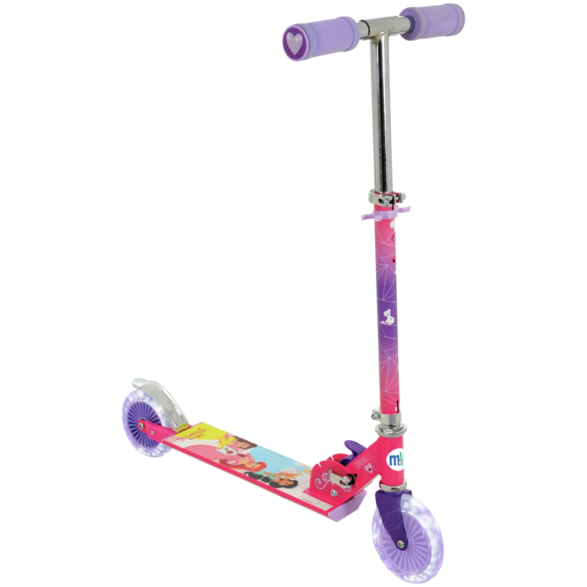 Disney Princess Kids Foldable 2 Wheel Scooter