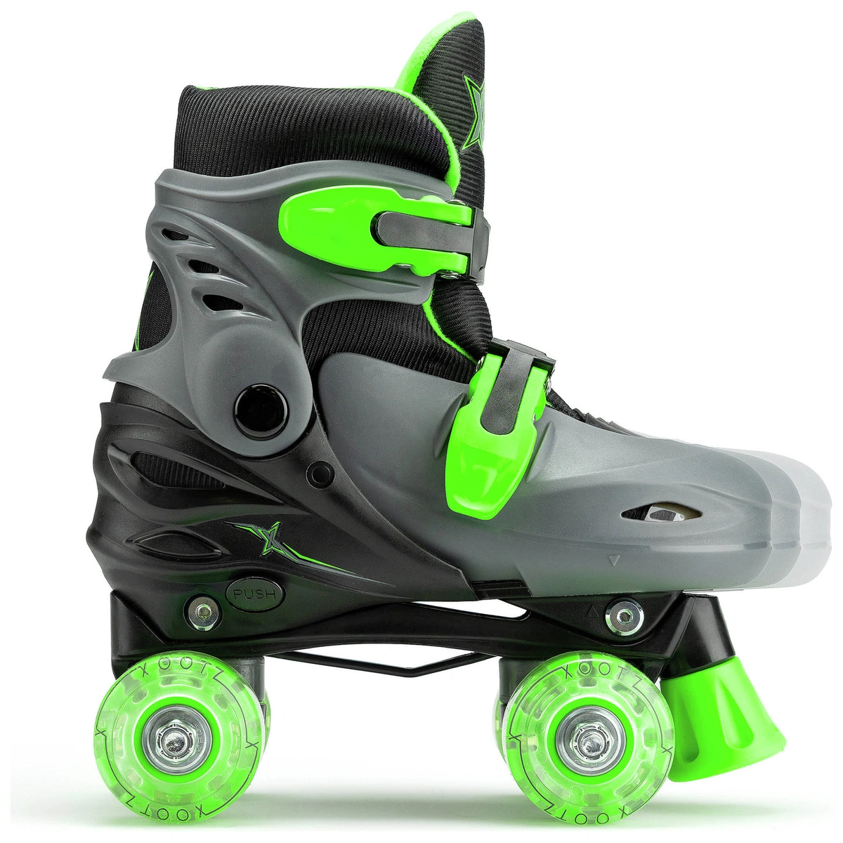 Xootz LED Quad Skates - Green