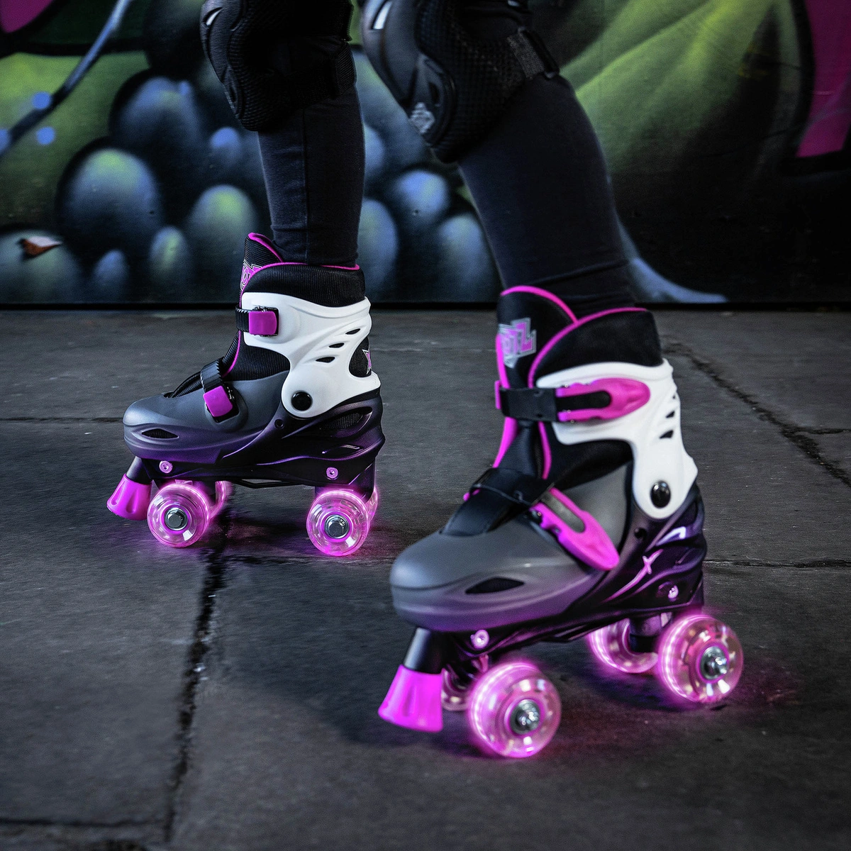 Xootz LED Quad Skates - Pink