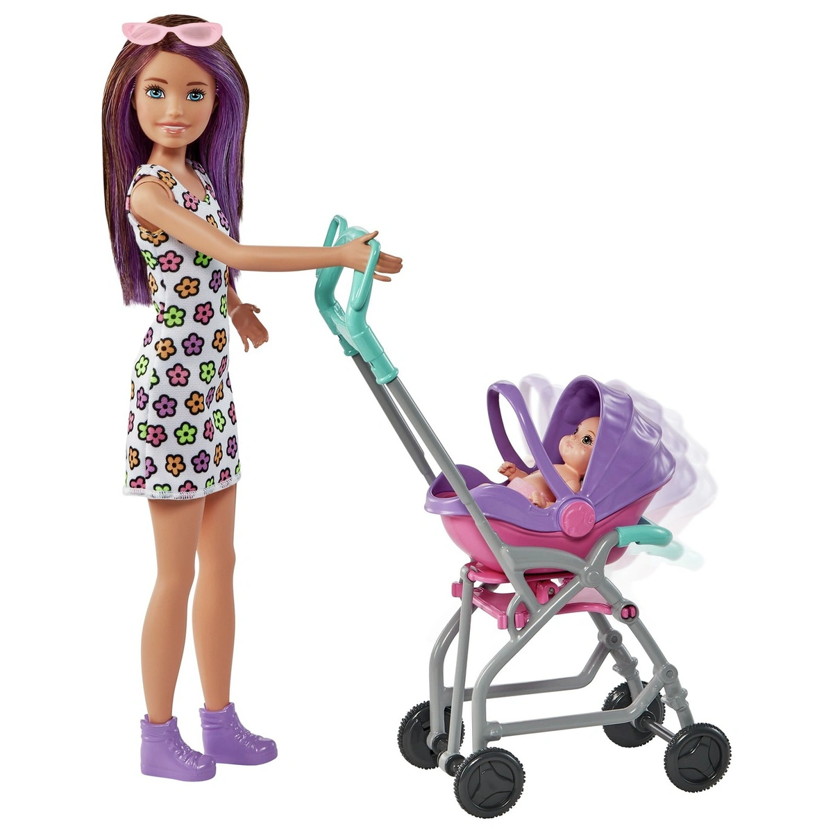Barbie Skipper Babysitters Pushchair Playset and Dolls