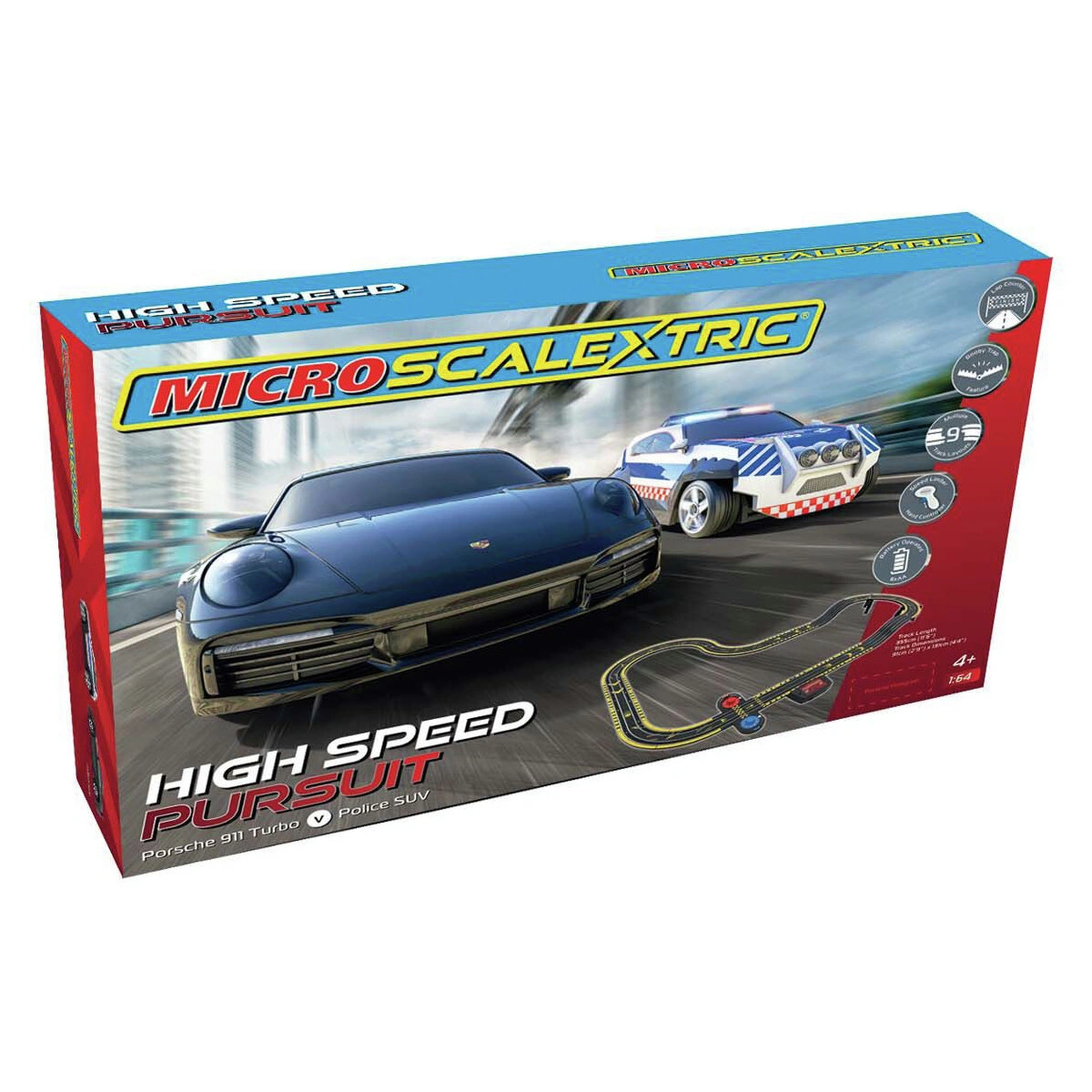 Micro Scalextric High Speed Pursuit Car Track Set