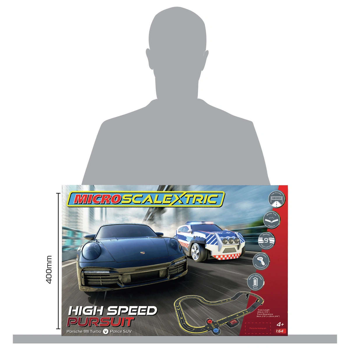 Micro Scalextric High Speed Pursuit Car Track Set