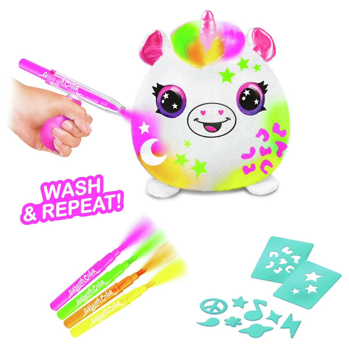 Airbrush Plush Bucket Neon