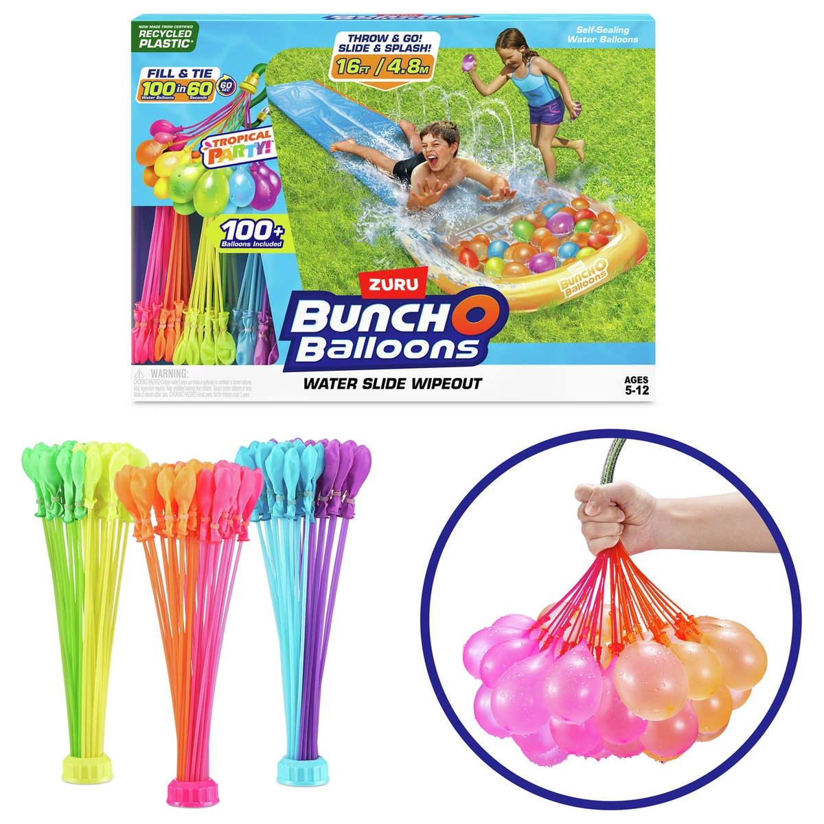 ZURU Bunch O Balloons Tropical Party Water Slide Wipeout