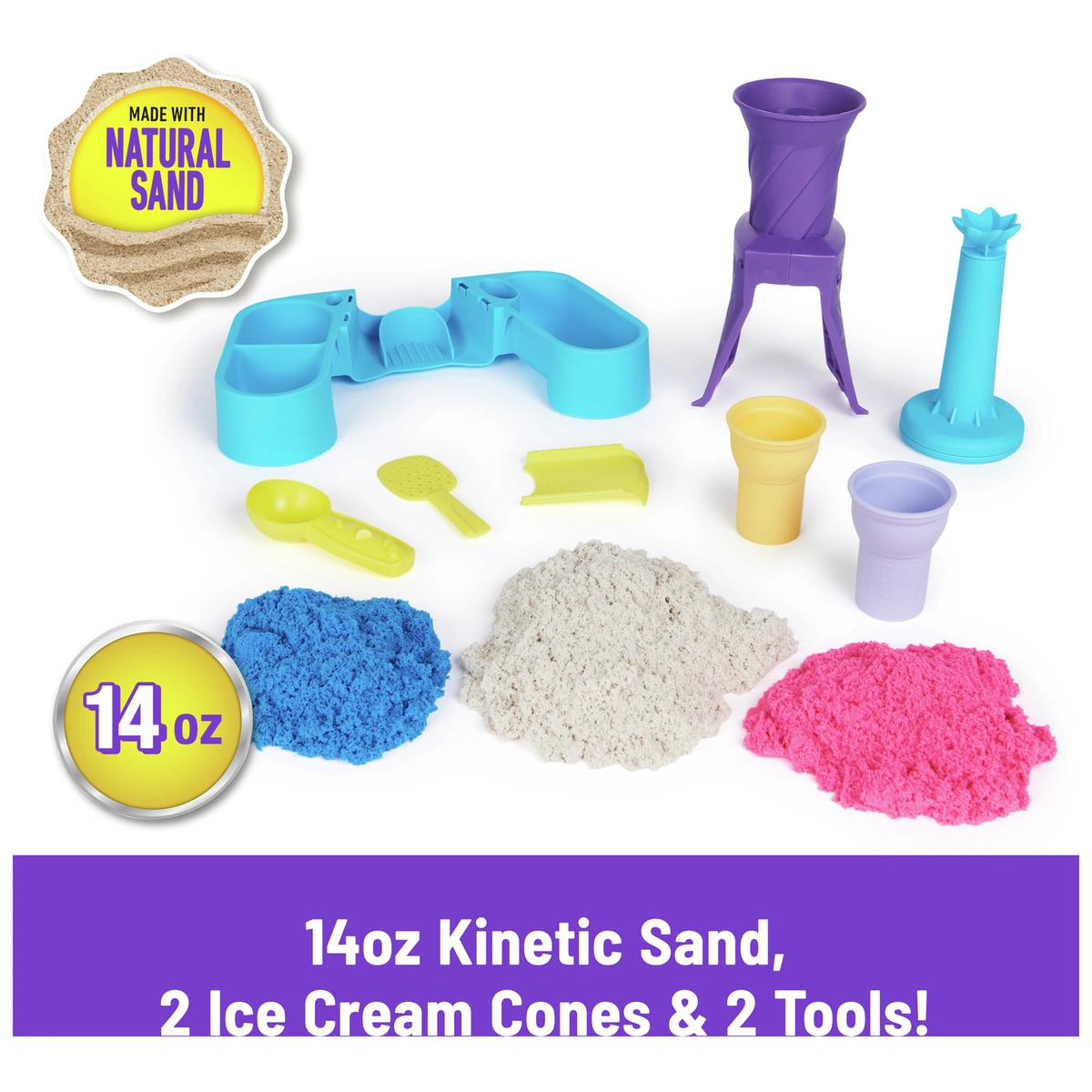 Kinetic Sand Soft Serve Ice Cream Station Playset