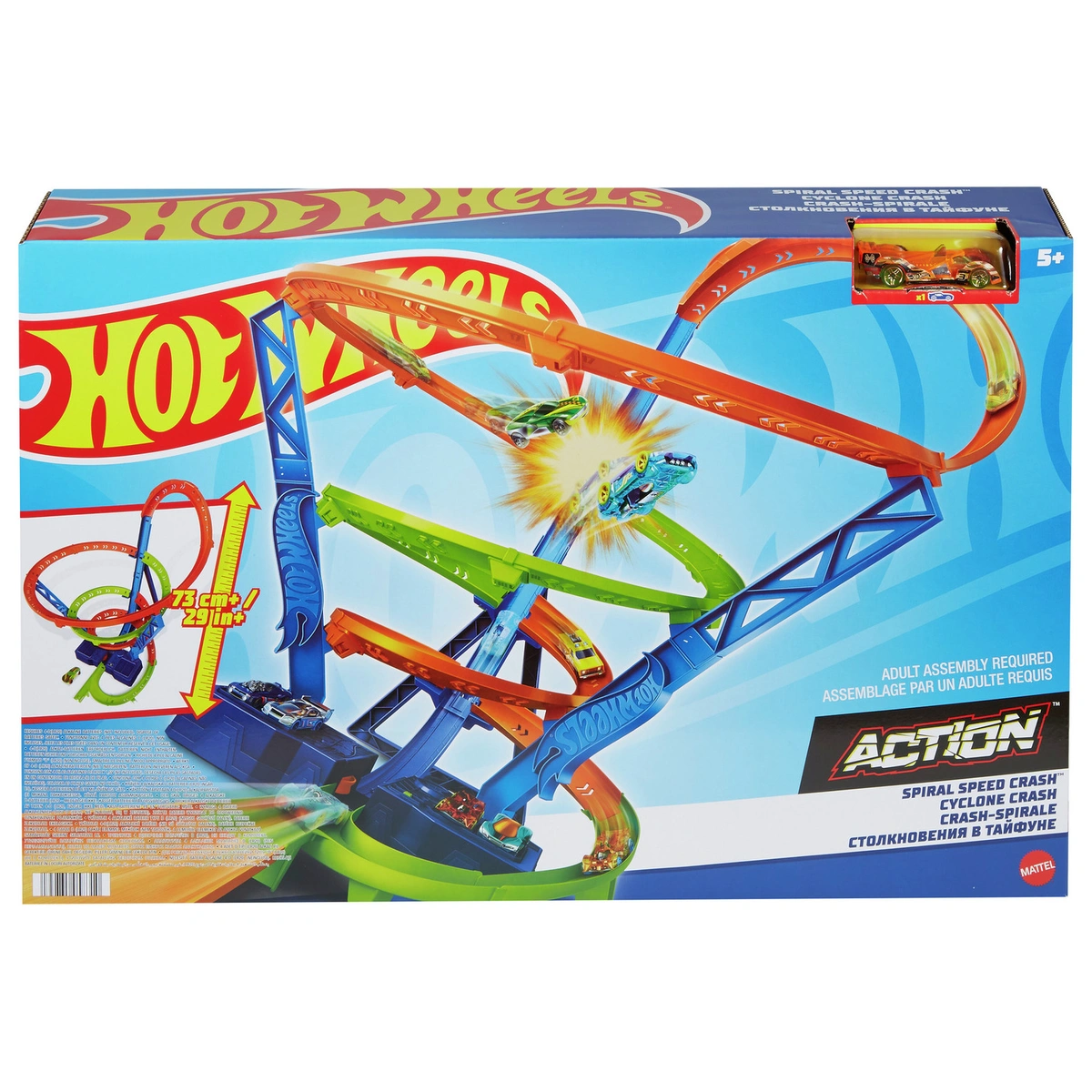 Hot Wheels Action Spiral Speed Crash Playset