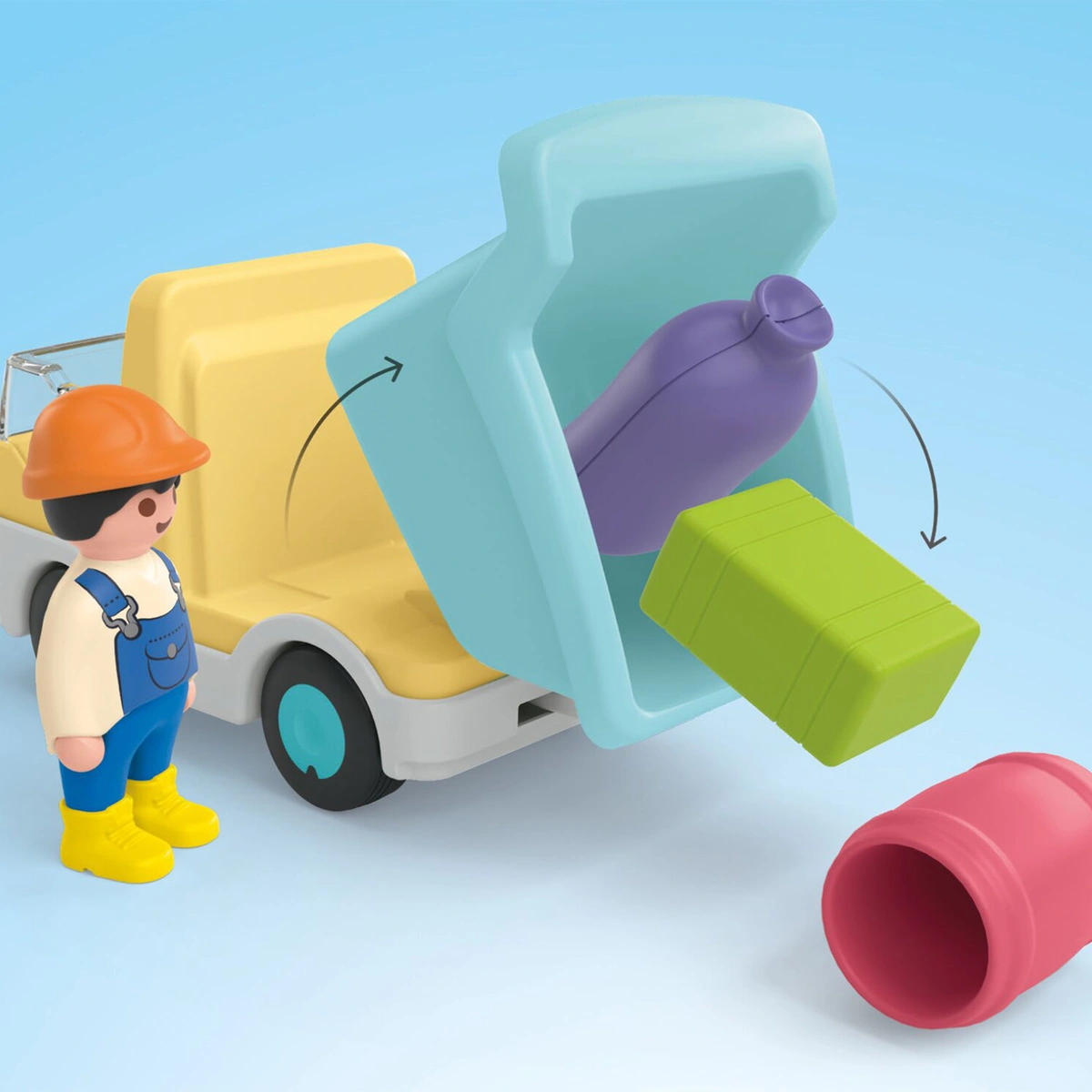 PLAYMOBIL 71686 JUNIOR:Construction Truck and Sorting Garage