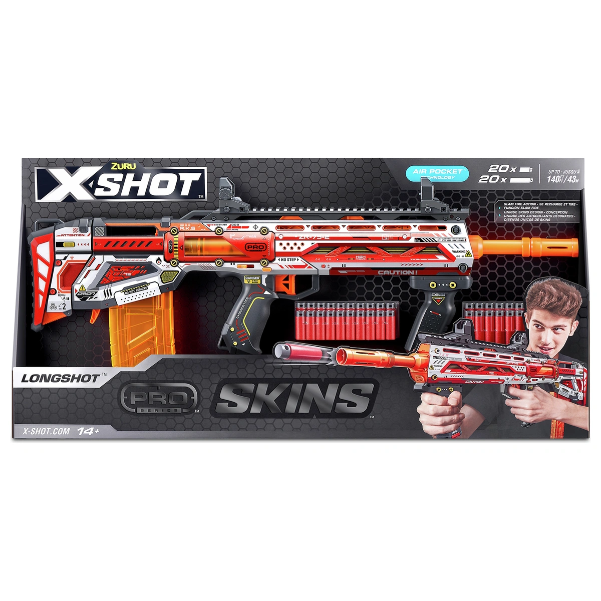 XSHOT Skins Pro Series Longshot Blaster (40 Darts)