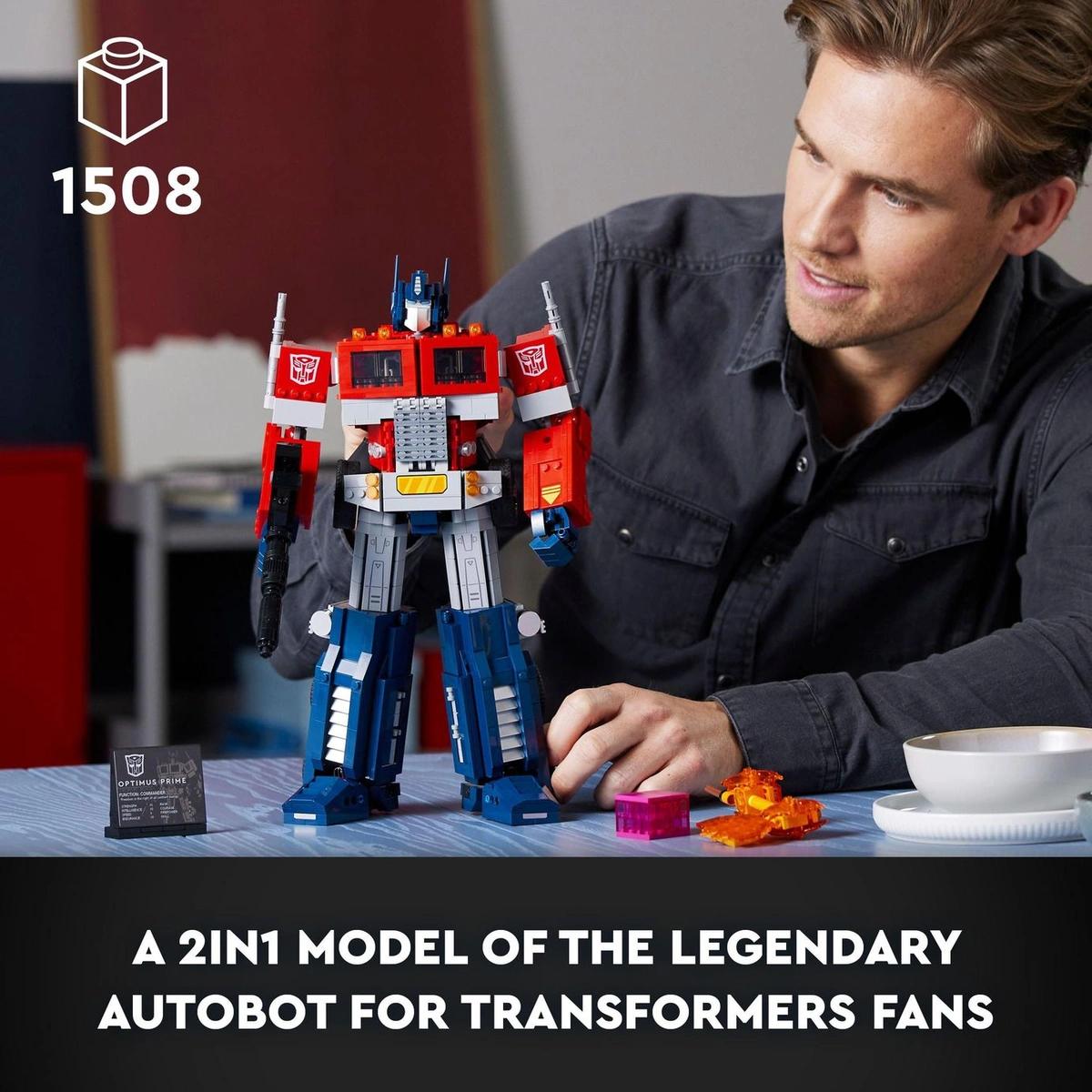 LEGO Icons Optimus Prime Transformers Robot Model Set 10302