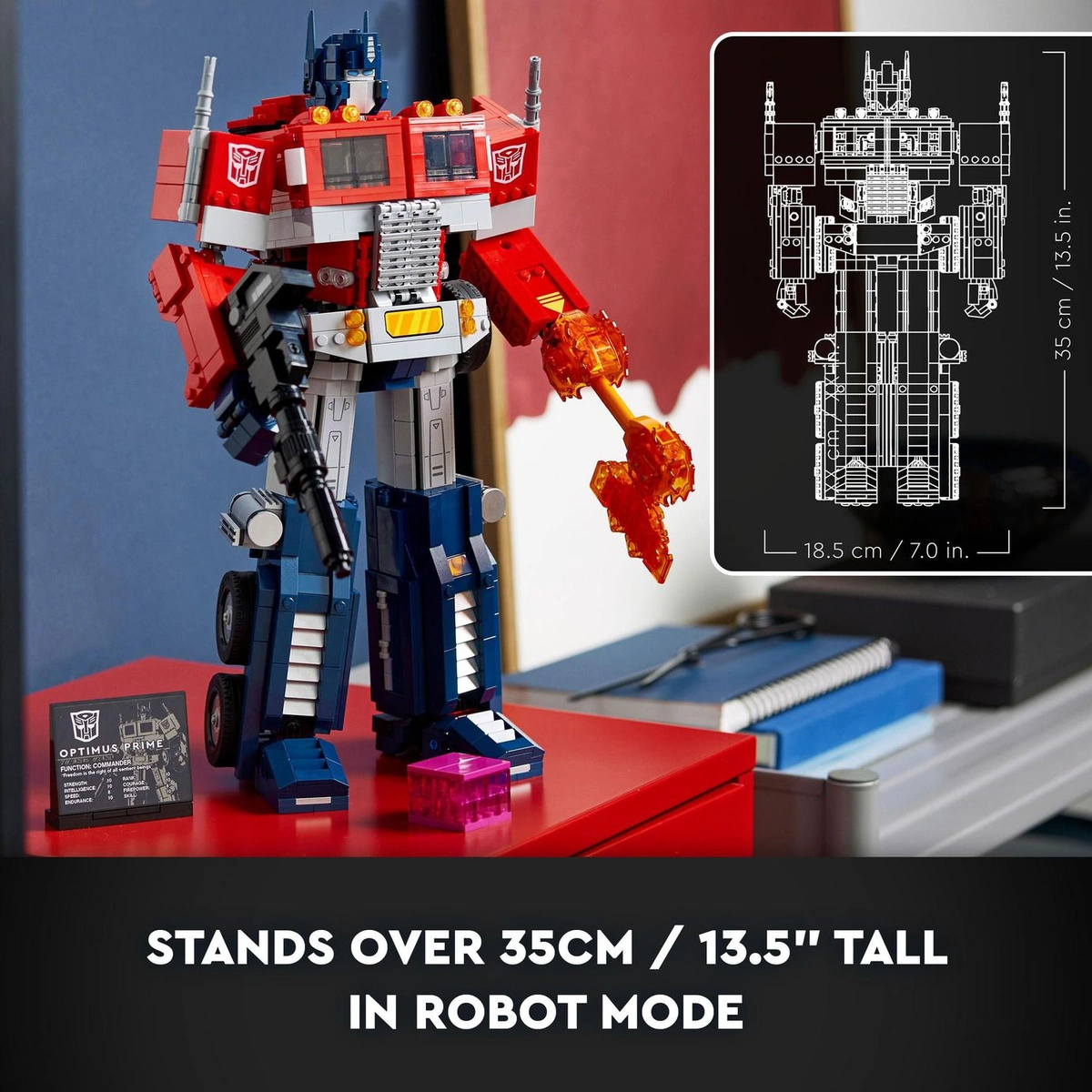 LEGO Icons Optimus Prime Transformers Robot Model Set 10302