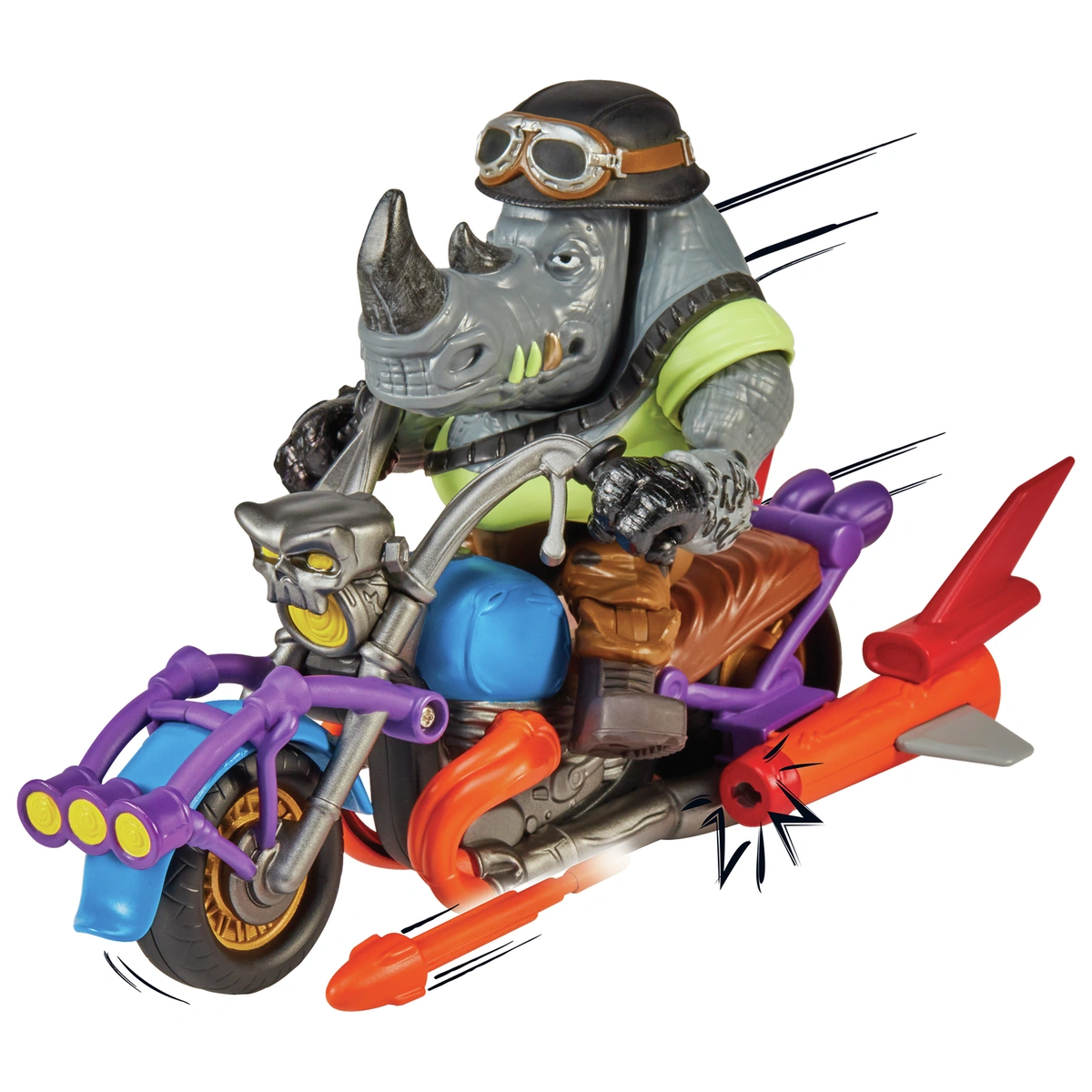 TMNT Hopper Cycle with Rocksteady Action Figure