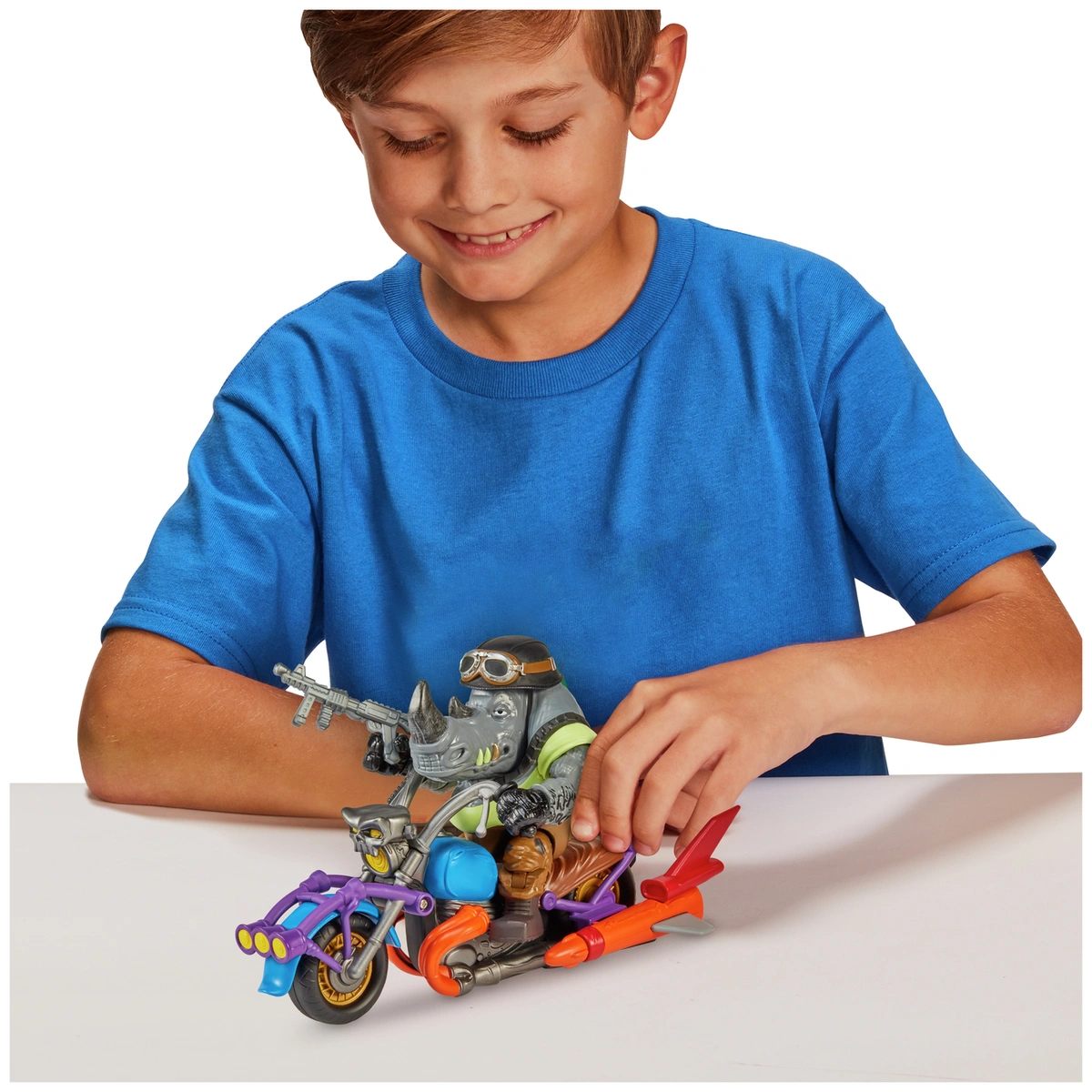 TMNT Hopper Cycle with Rocksteady Action Figure