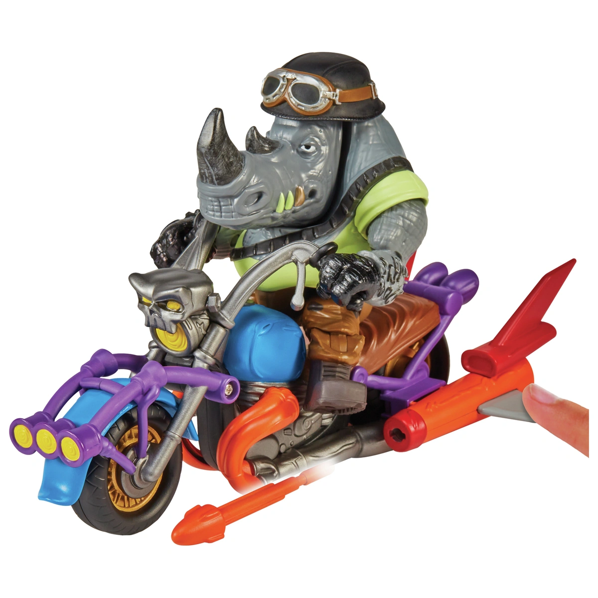 TMNT Hopper Cycle with Rocksteady Action Figure