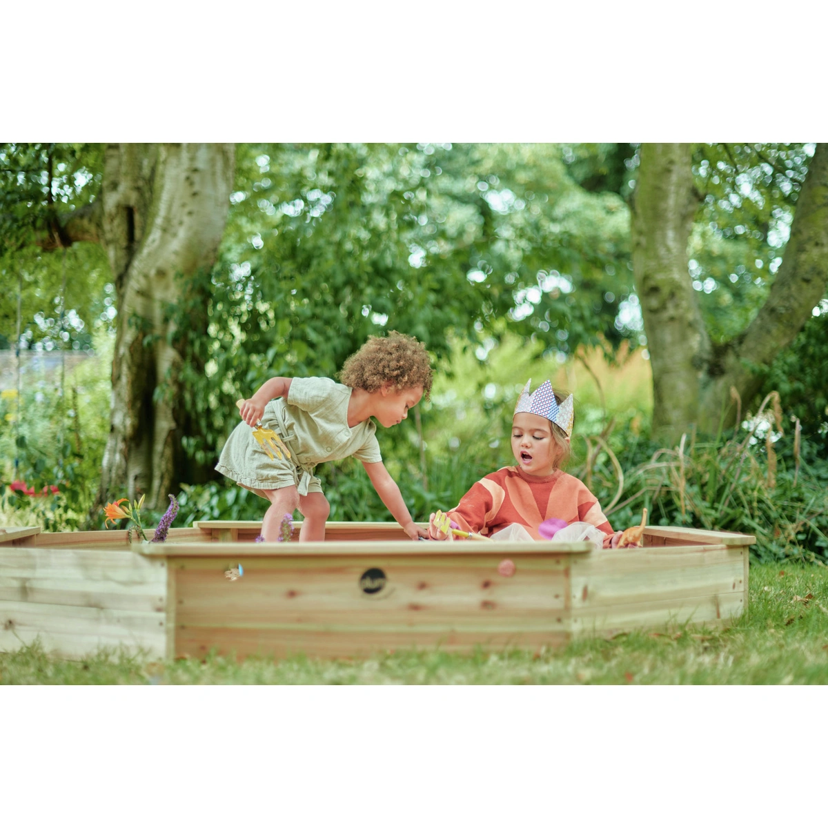 Plum Giant Wooden Sand Pit Natural