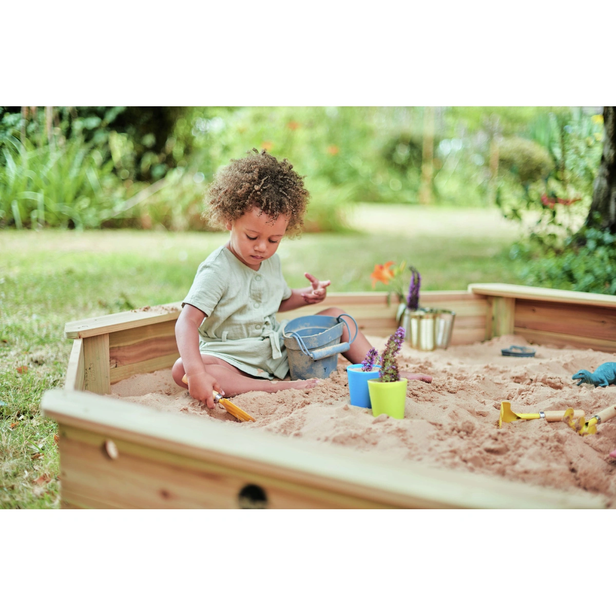 Plum Giant Wooden Sand Pit Natural