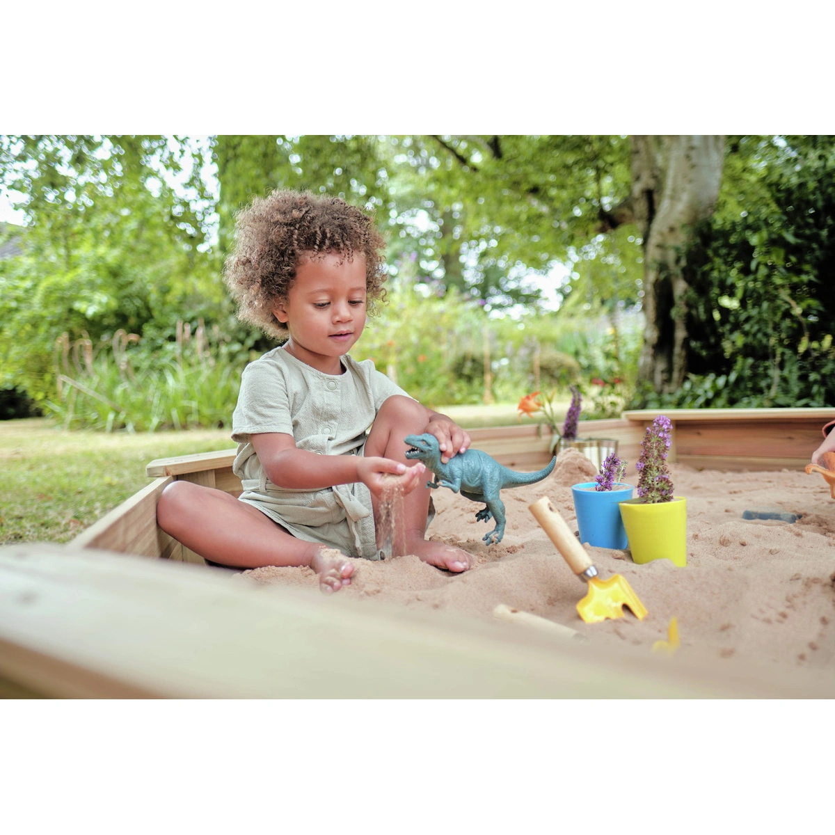 Plum Giant Wooden Sand Pit Natural