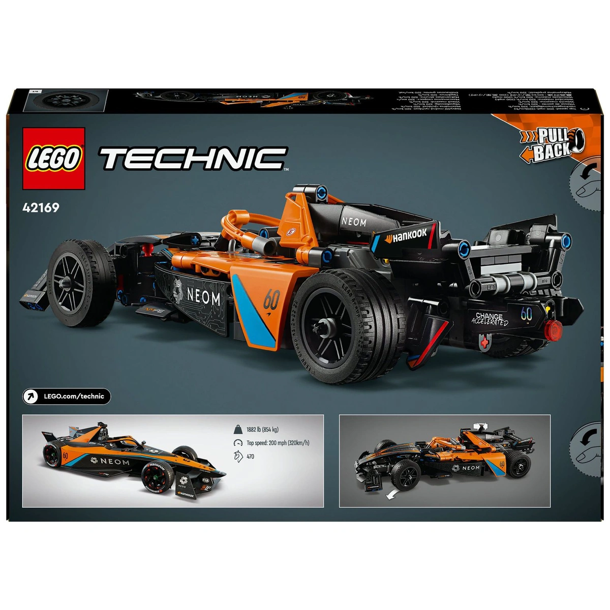 LEGO Technic NEOM McLaren Formula E Race Car Toy Set 42169