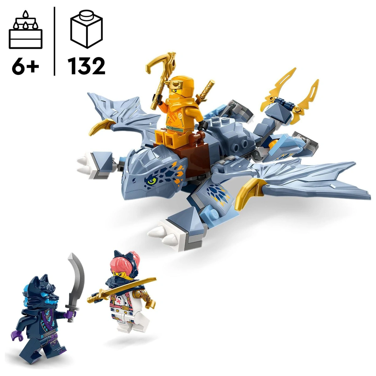 LEGO NINJAGO Young Dragon Riyu Toy with Minifigures 71810