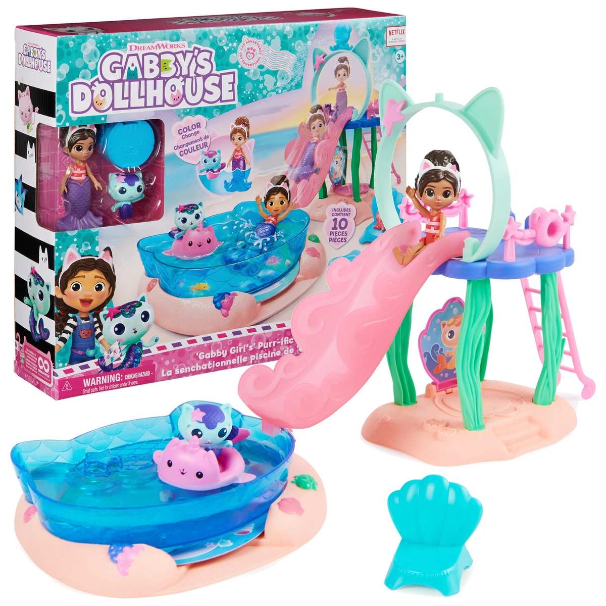 Gabby's Dollhouse Pool Party Playset