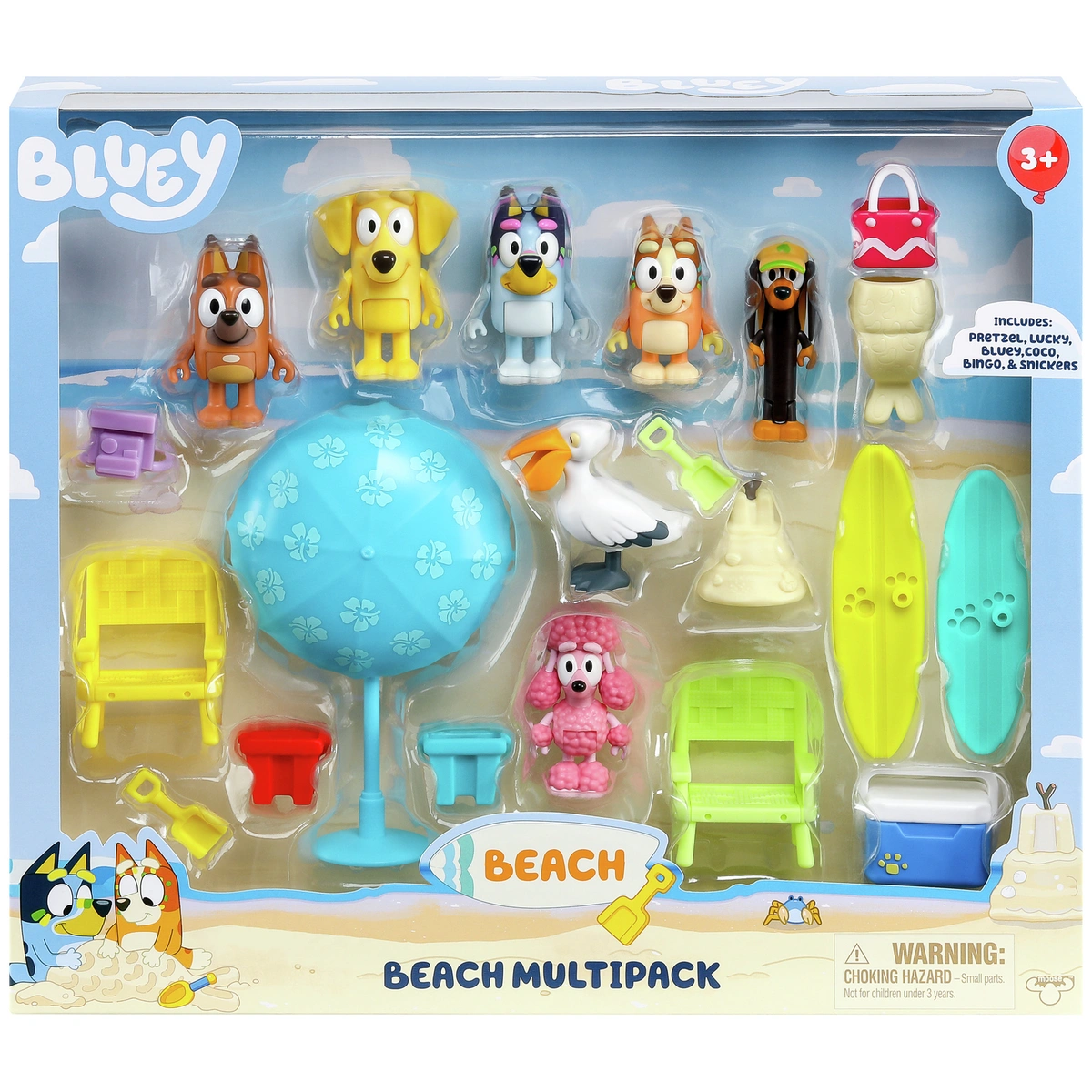 Bluey Beach Figures And Accessories Multipack Exclusive
