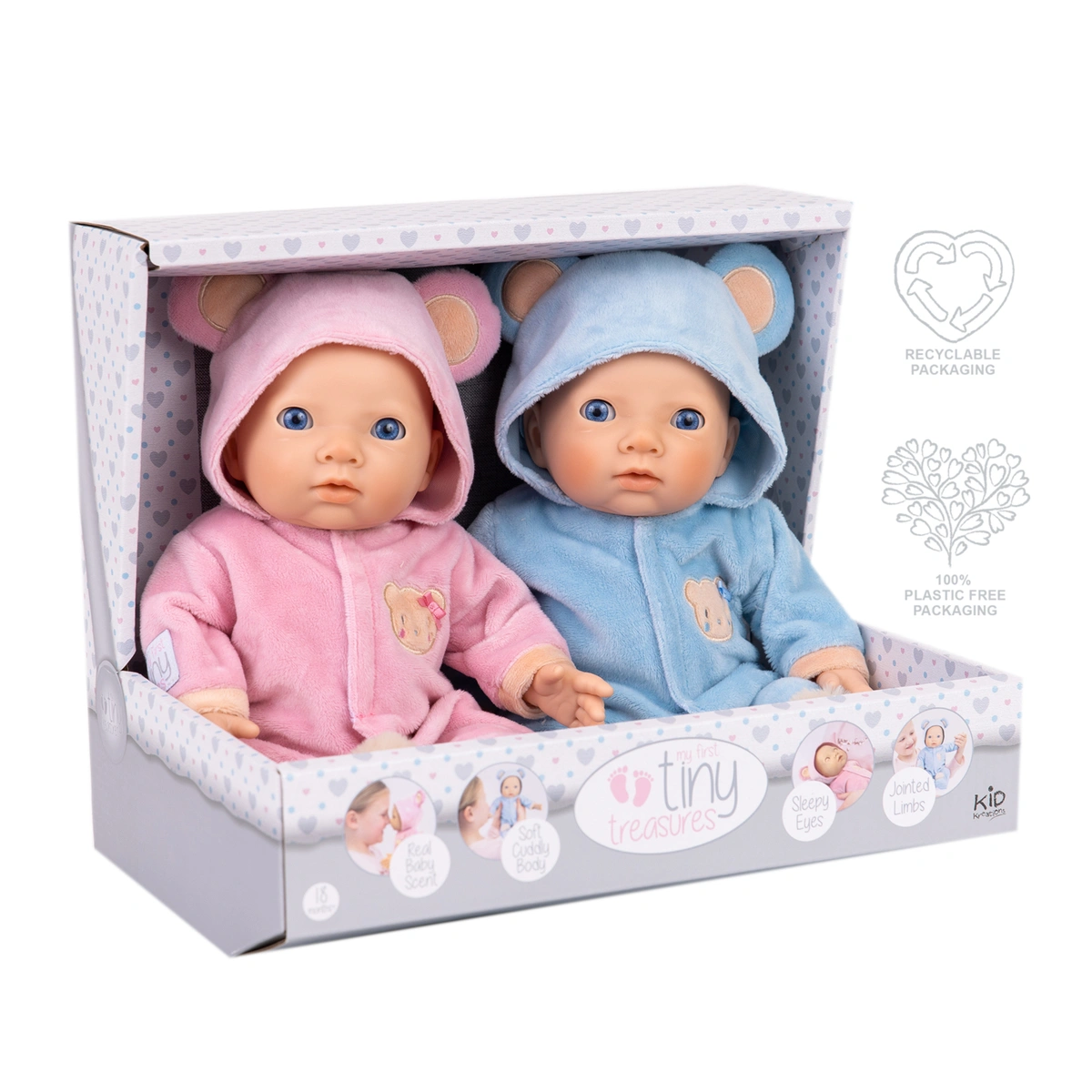 My First Tiny Treasures Beary Cute Snuggle Twin Baby Dolls