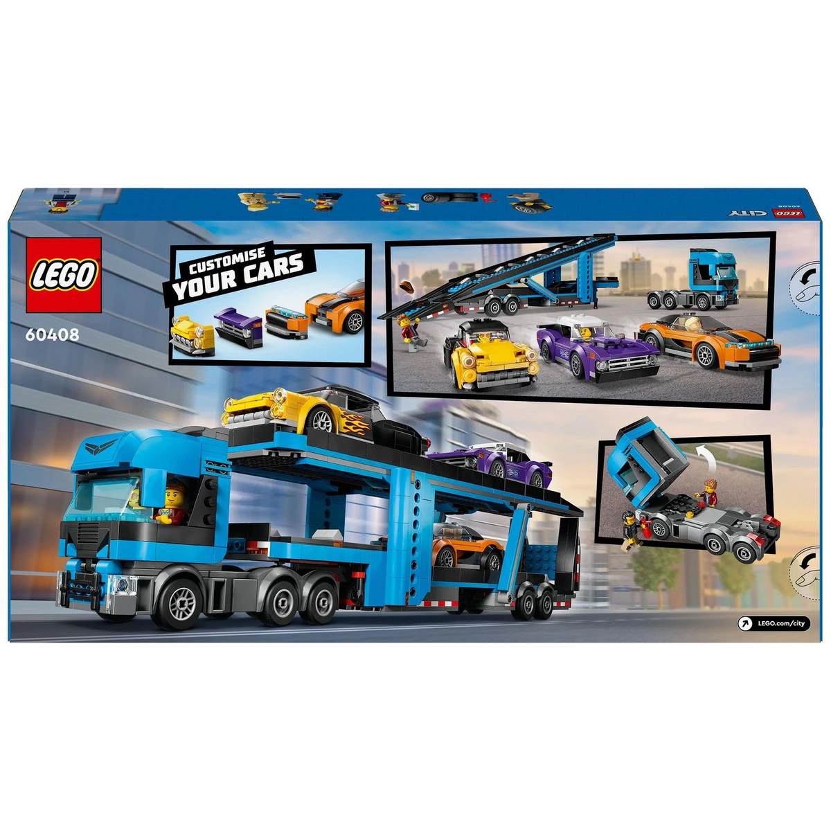 LEGO City Car Transporter Truck with Sports Cars Toy 60408
